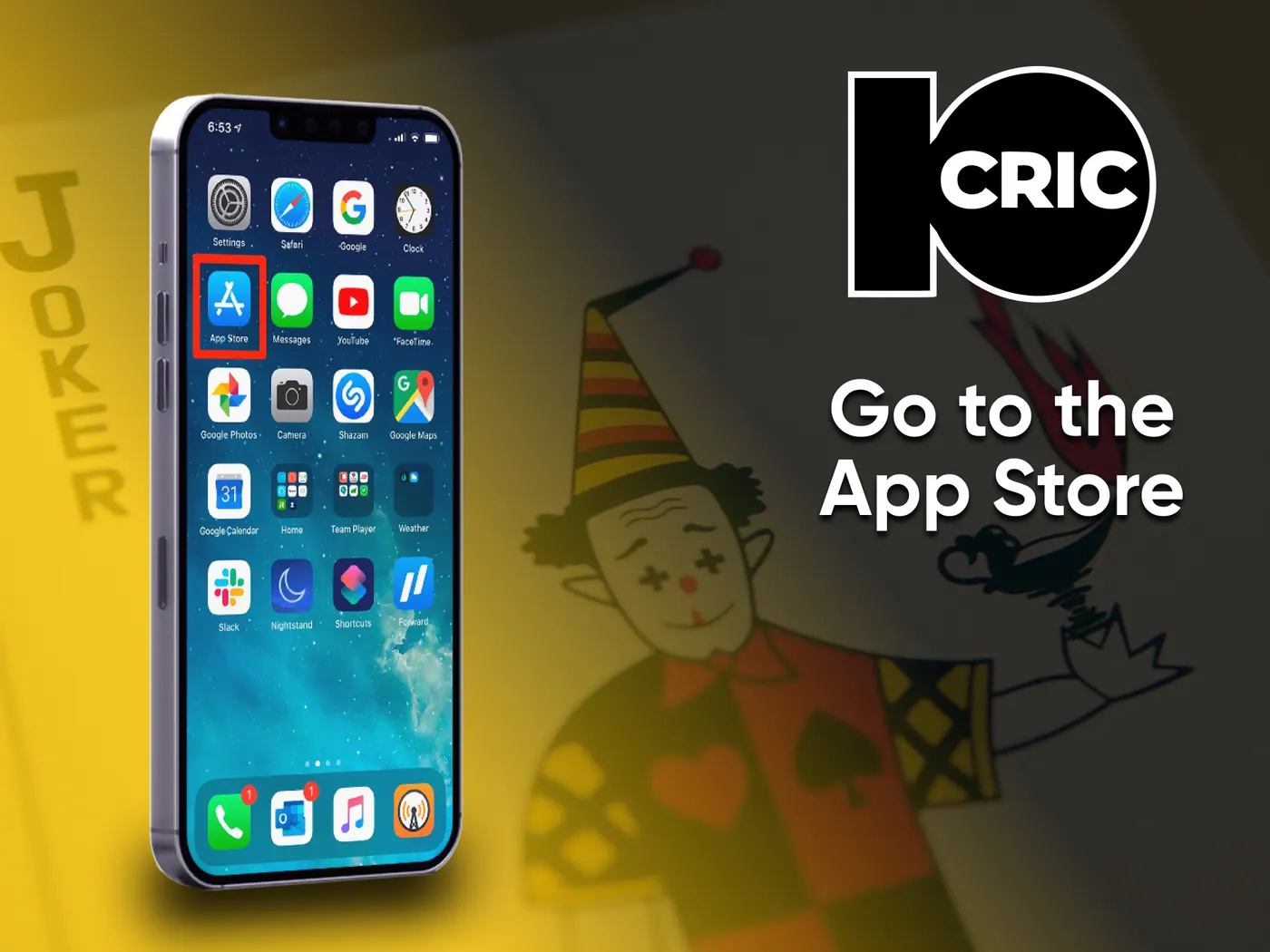 Find the 10Cric casino app in the store.