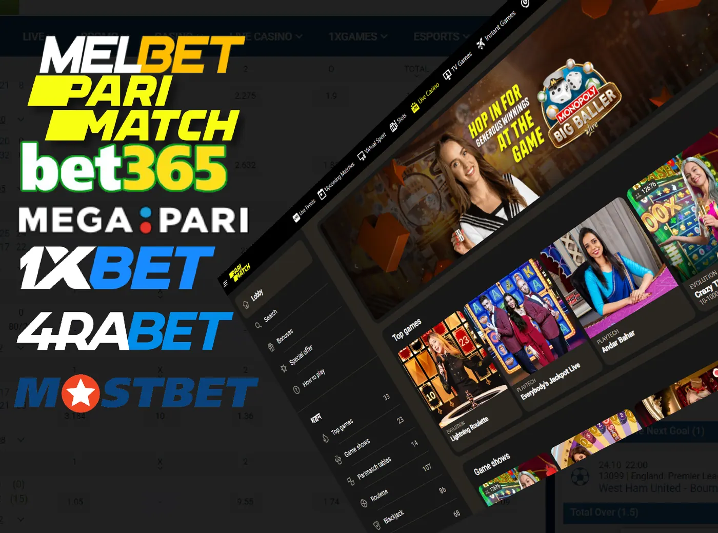 Online casinos with casino games.