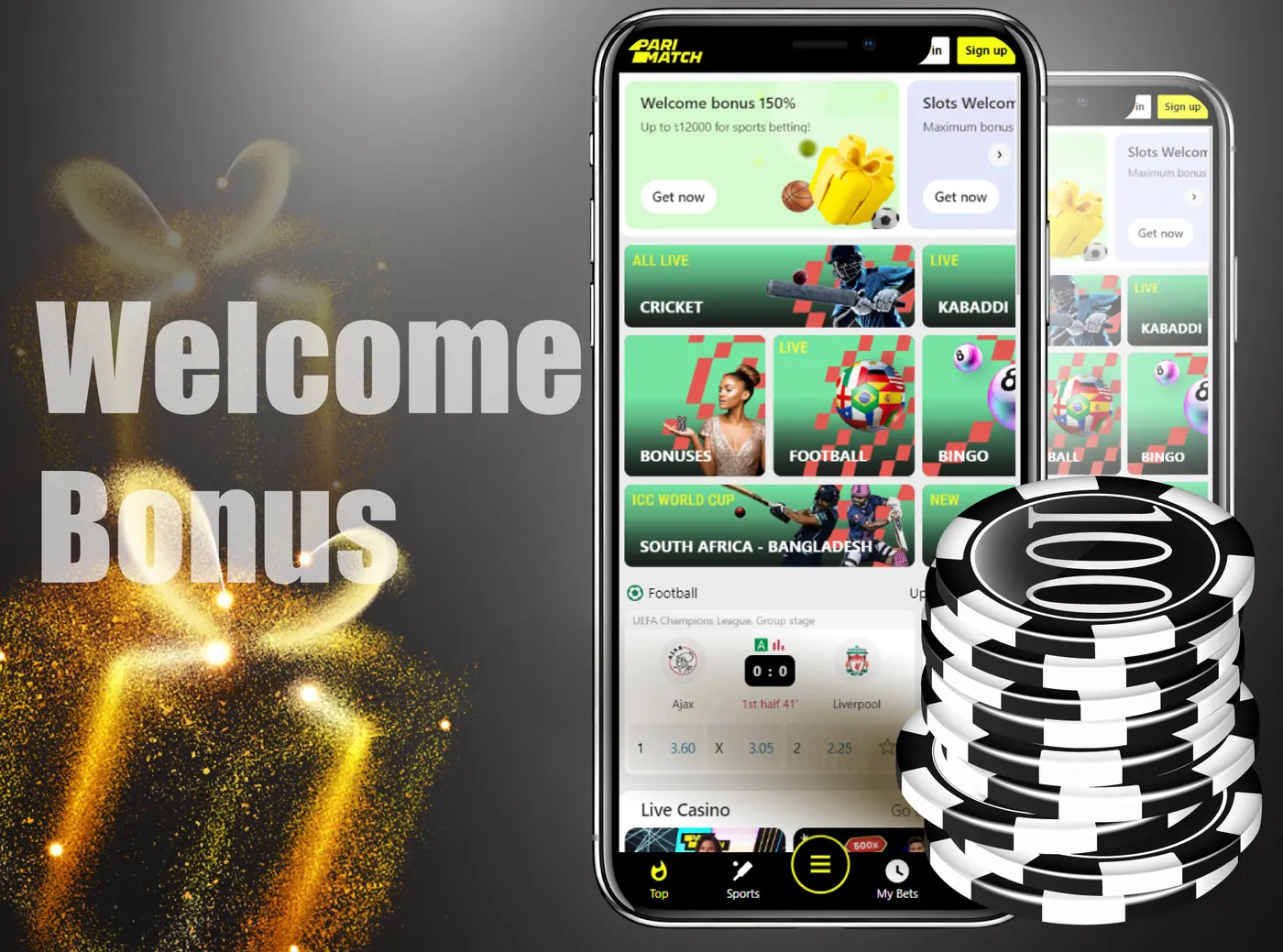 Parimatch casino app welcome bonus.