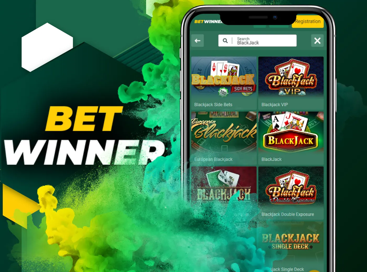 Live blackjack table in the Betwinner app.