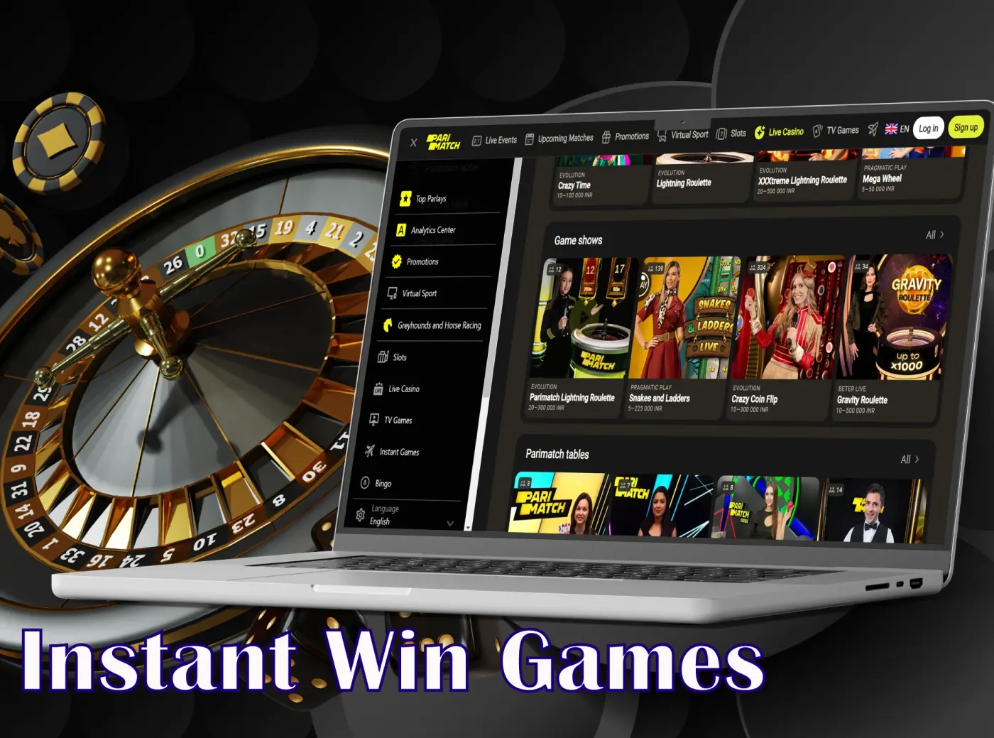 Instant win games have very short rounds.