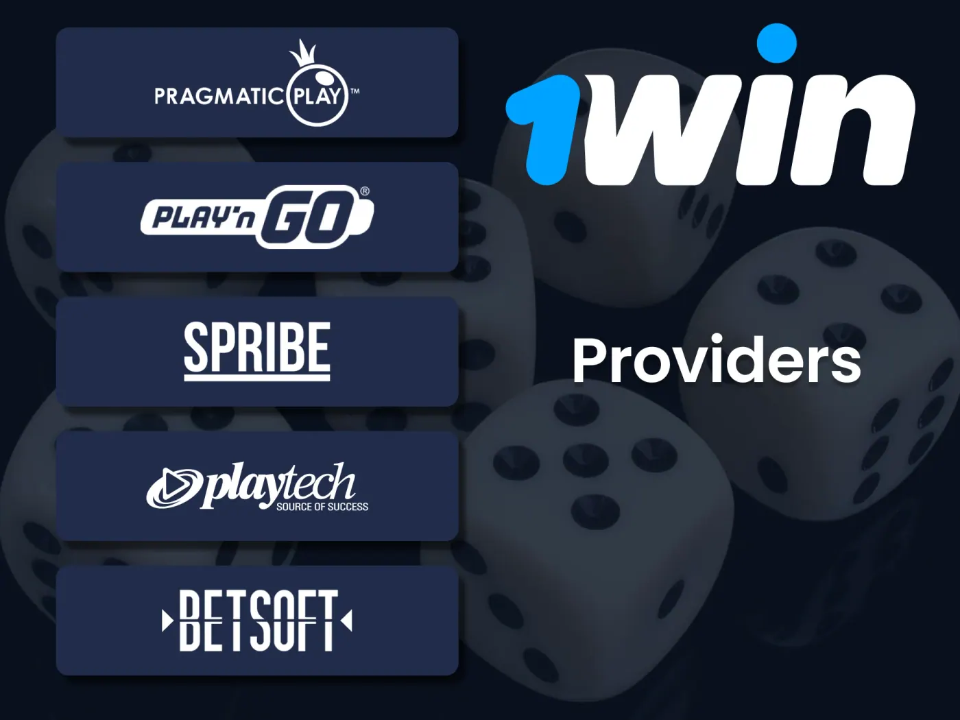 Casino game providers at 1Win.