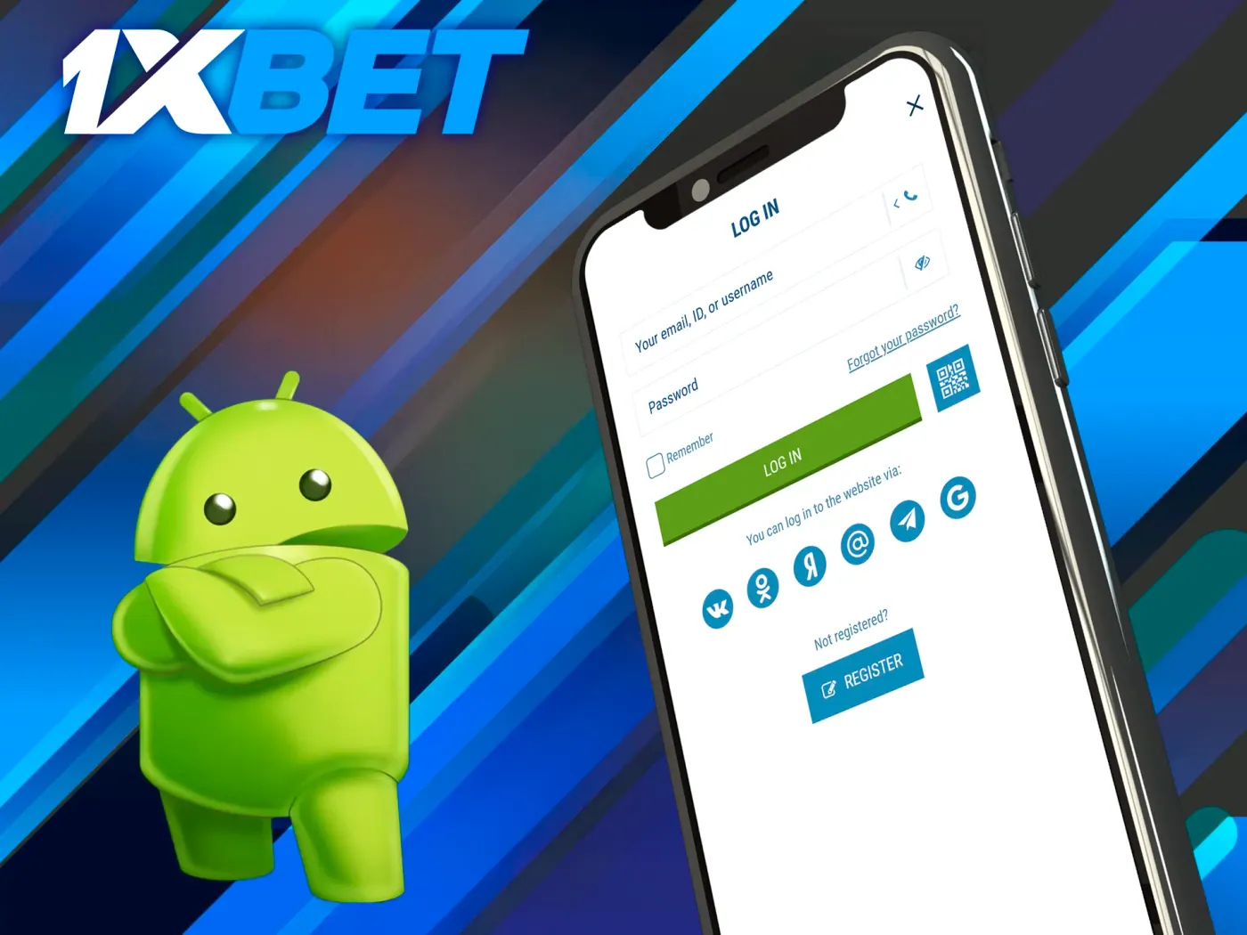 Launch the 1xBet app and log in or create an account.