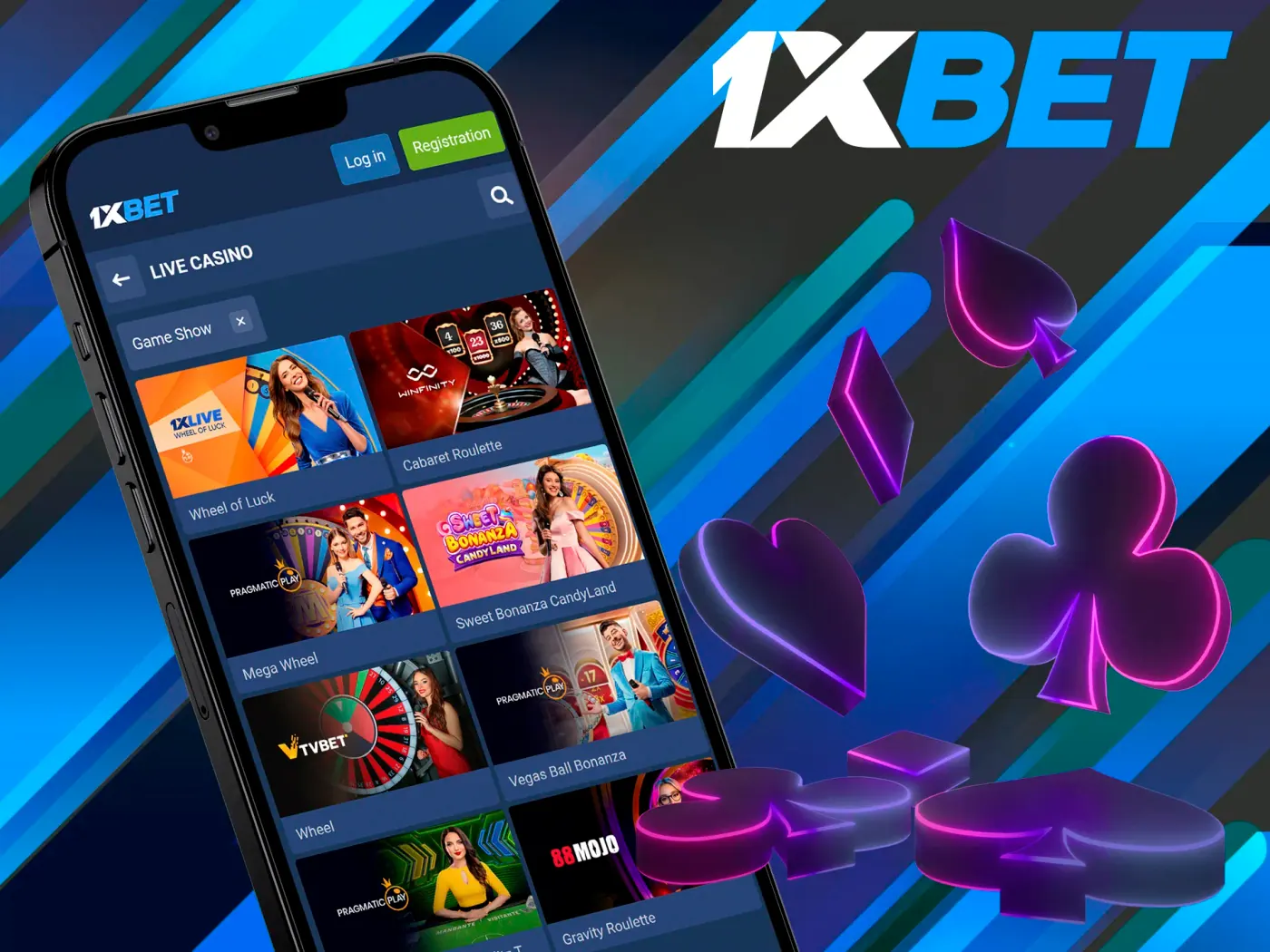 1xBet hosts several live game shows.
