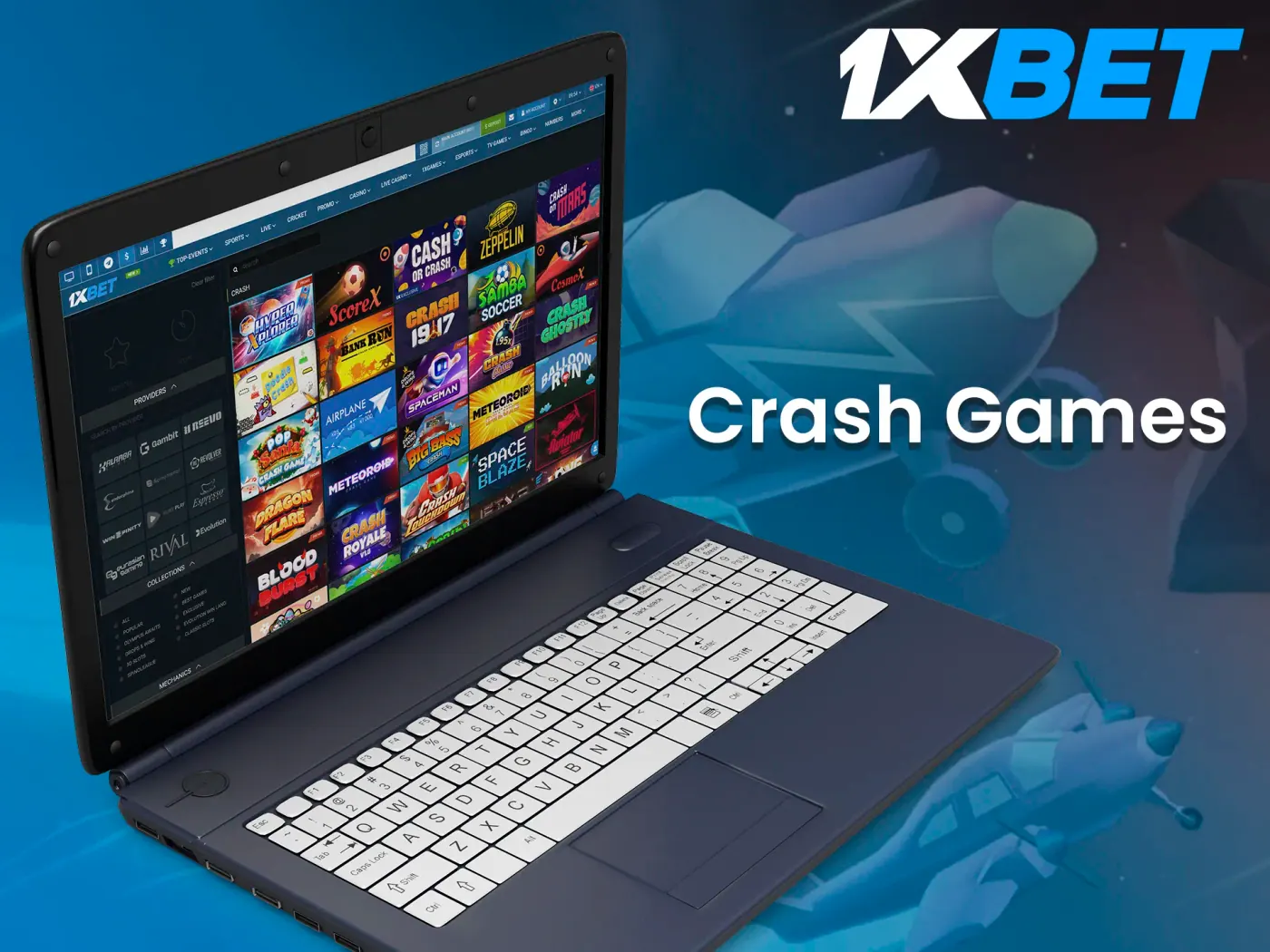 Play fast and dynamic crash games at 1xBet.