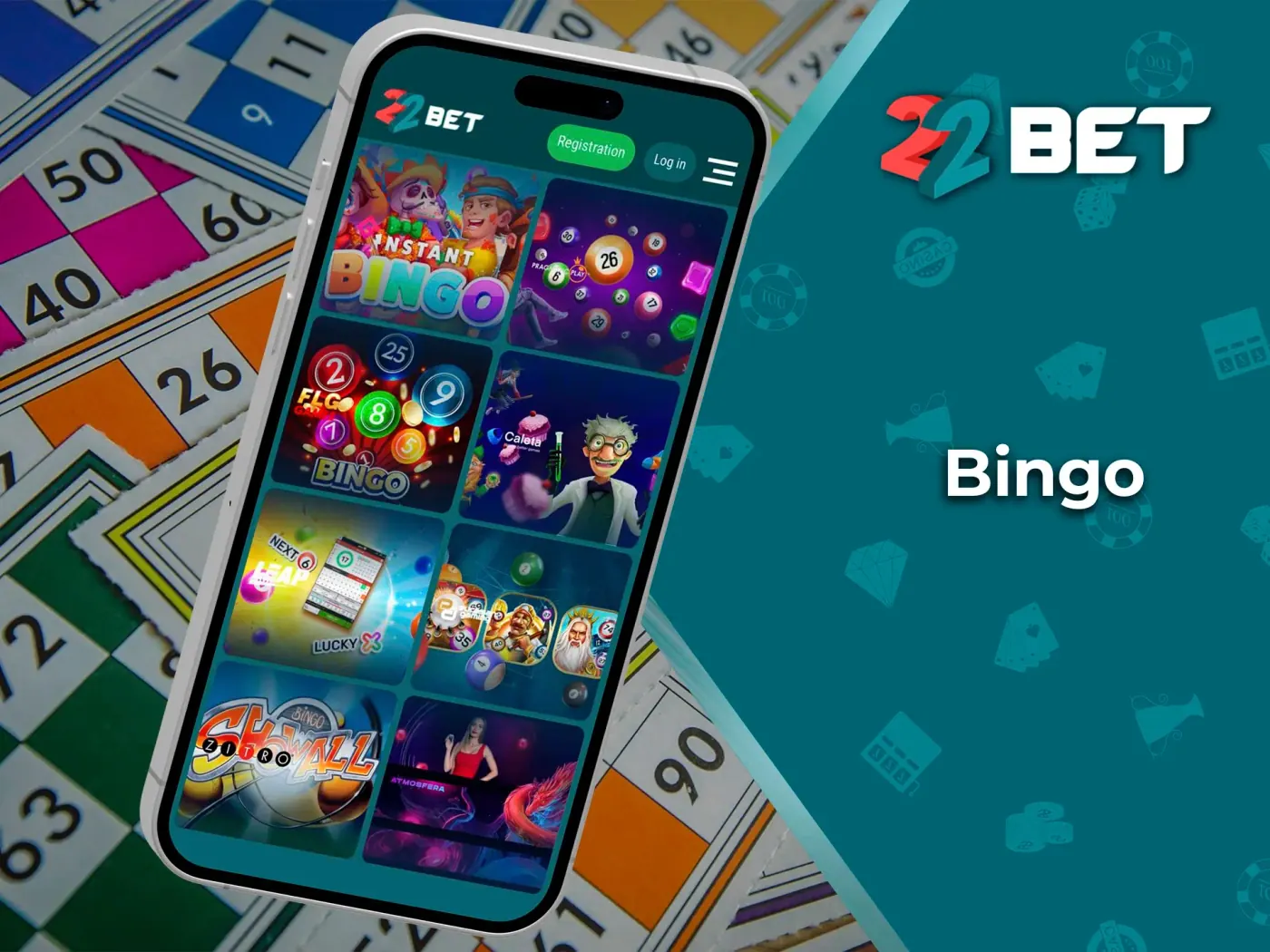 Predict the falling numbers and pick up a huge score at Bingo from 22Bet Casino.