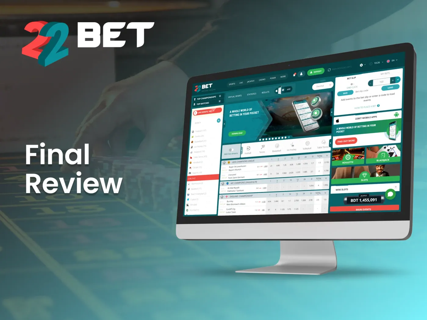 22Bet casino final review.
