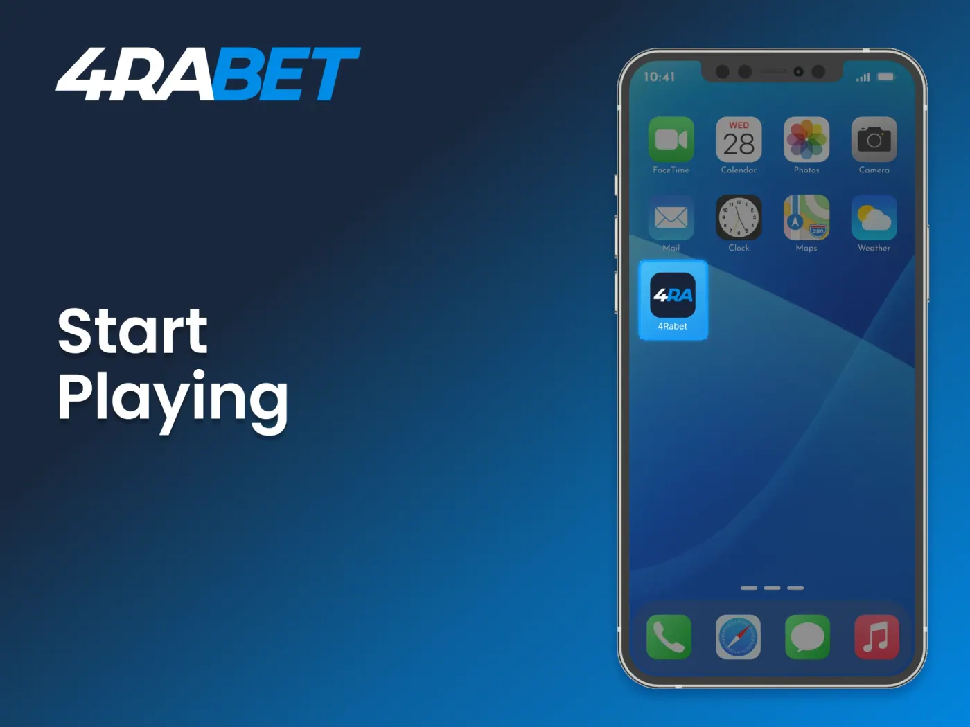 Log in to your 4Rabet account.