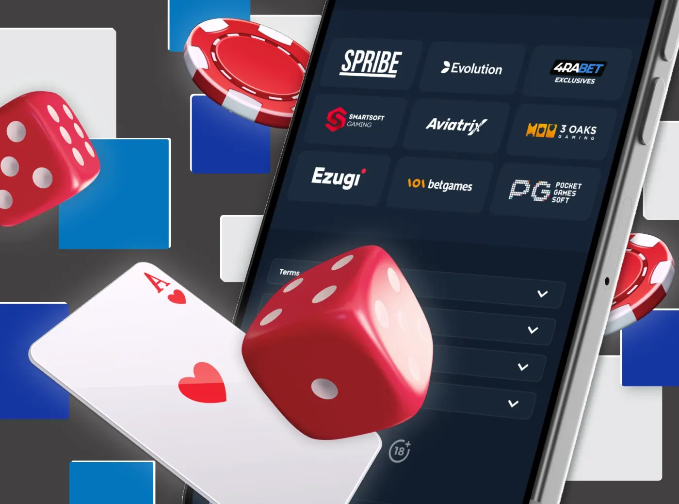 Find a selection of games from top-tier providers in the 4Rabet app.