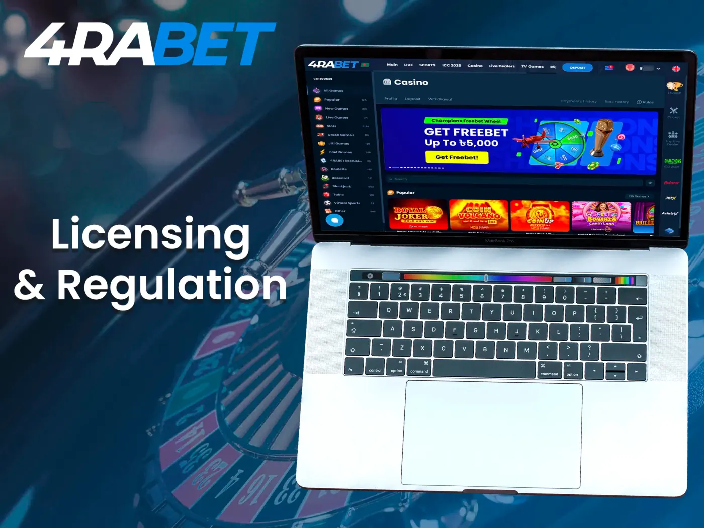 4Rabet casino licensing and regulation.