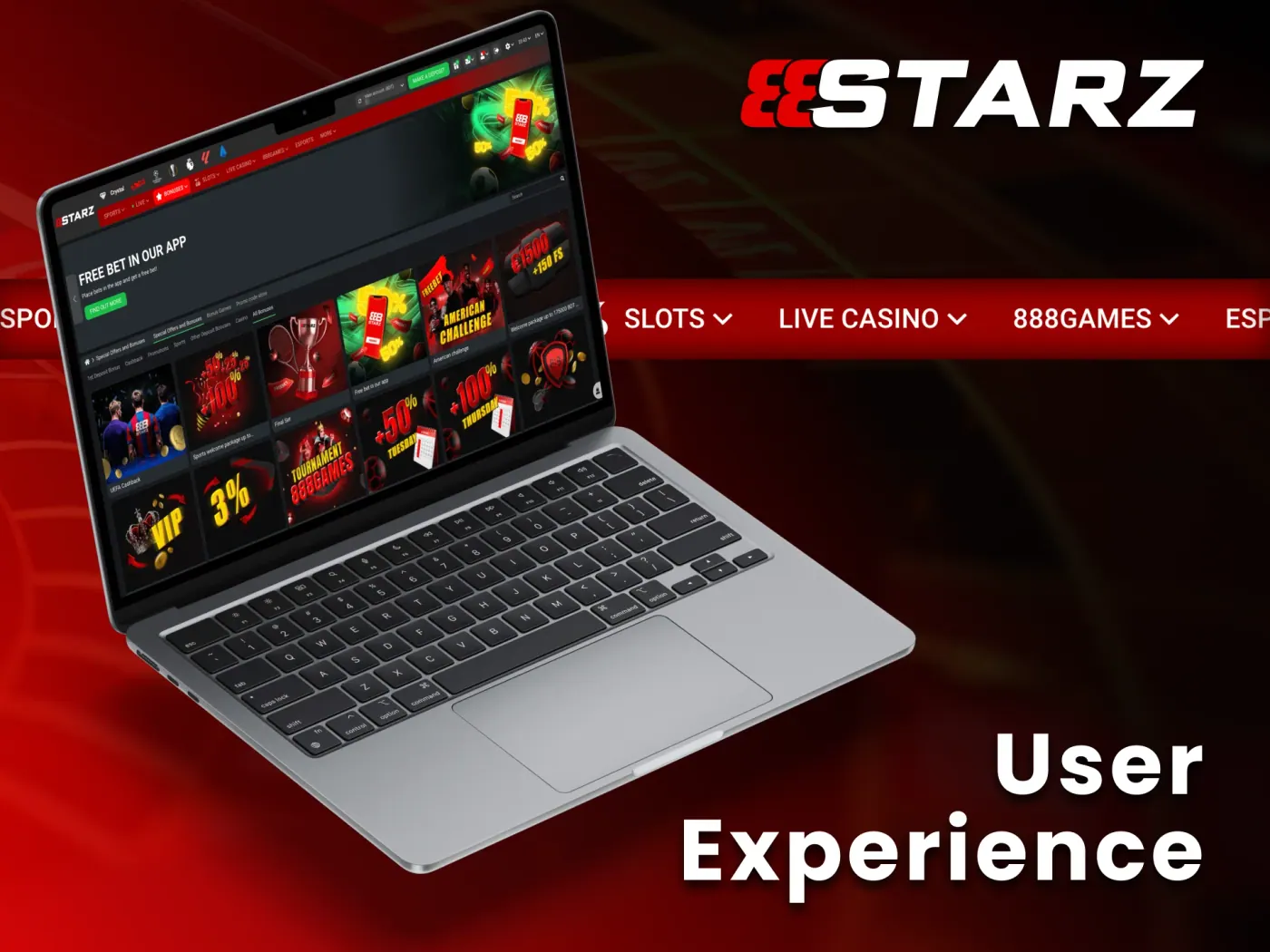 888Starz platform works well on both desktop and mobile.