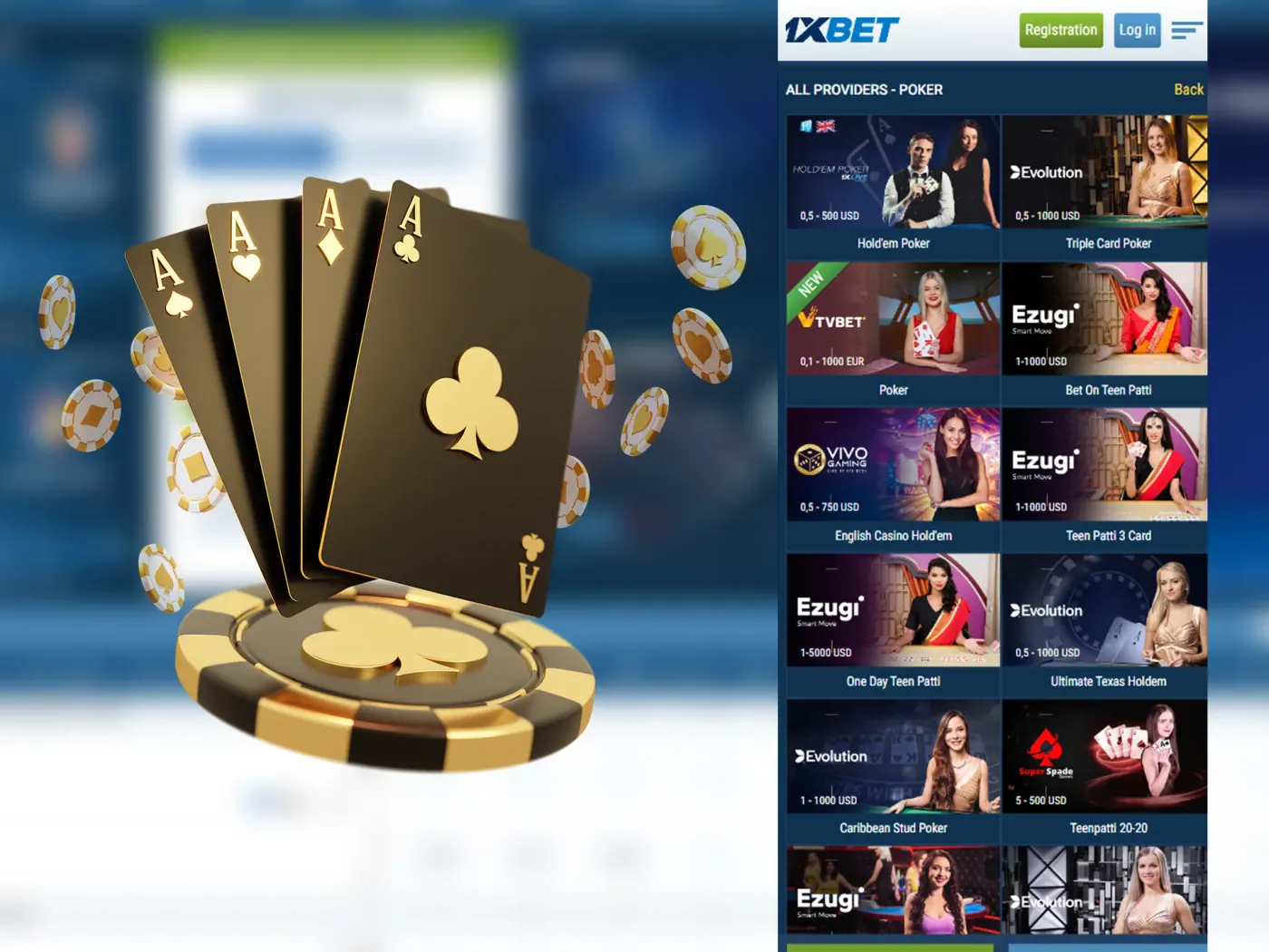 Play poker with live people.