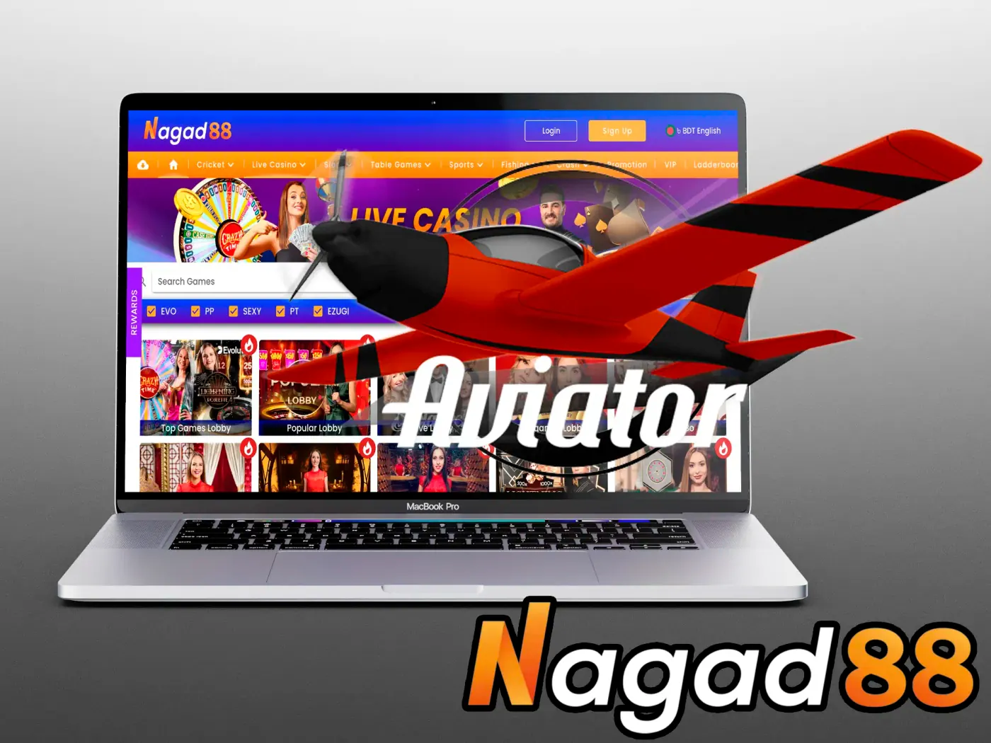 Aviator at Nagad88 Casino.