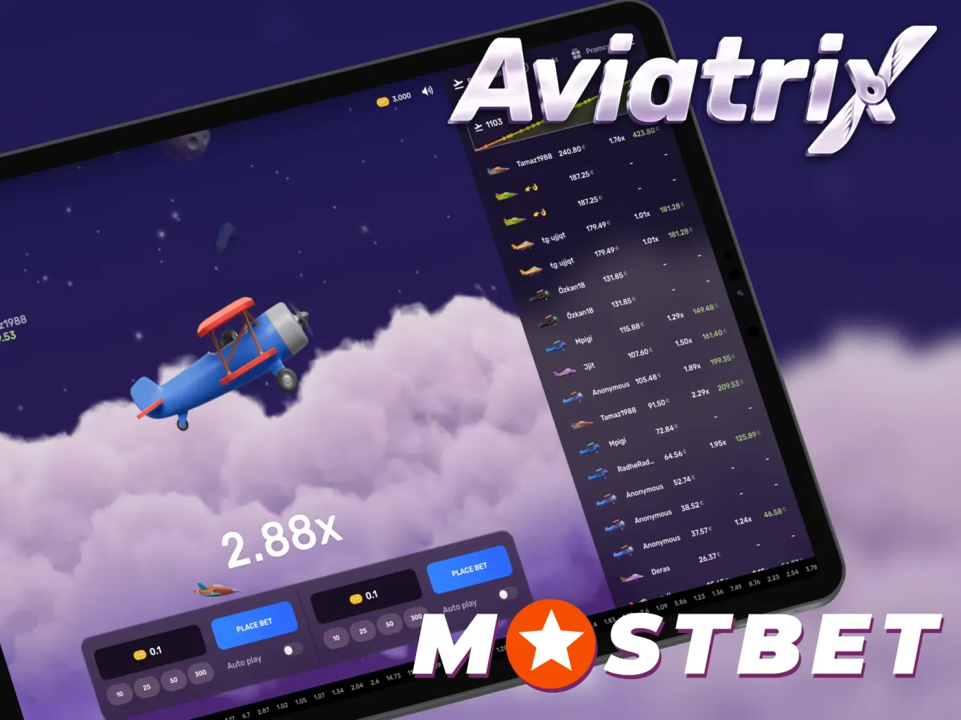 Aviatrix at Mostbet.