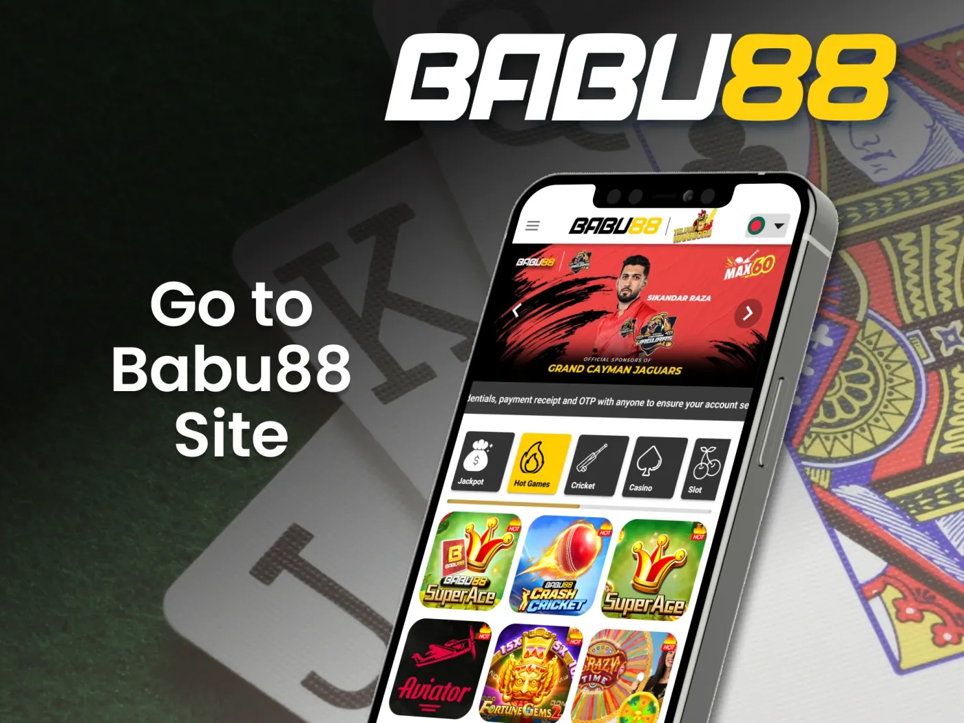 Open the Babu88 website on your iOS device.