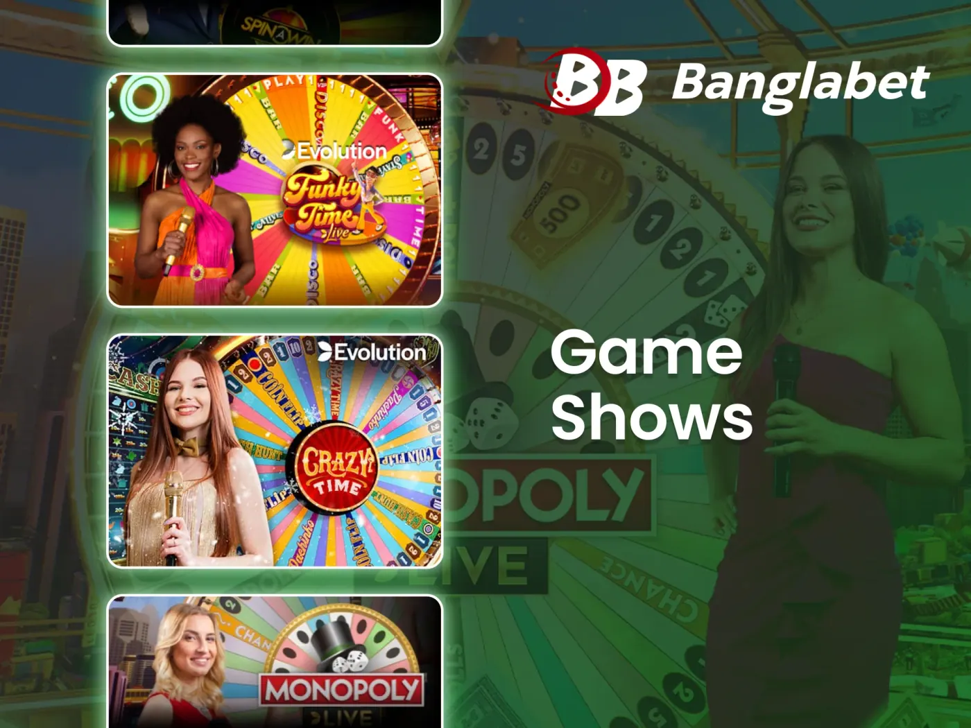 Discover and enjoy the most popular show games at the Banglabet online casino.