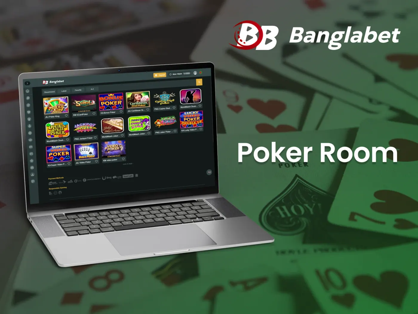 Explore various poker games available at Banglabet.