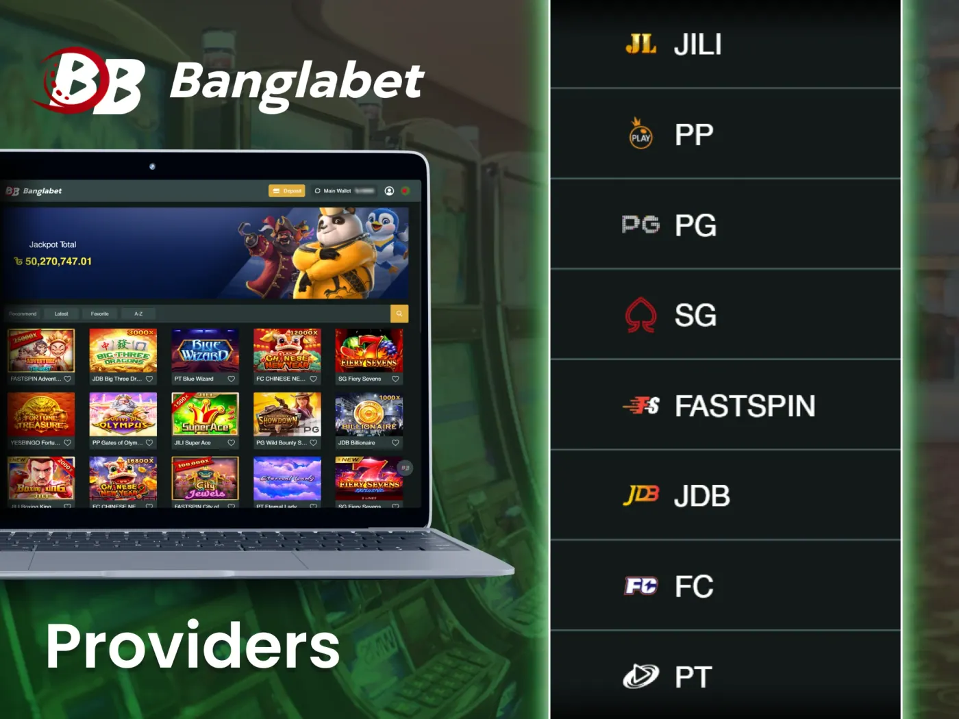 Game providers at Banglabet.
