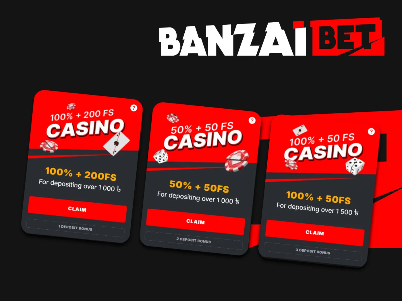 Banzai Bet free spins.