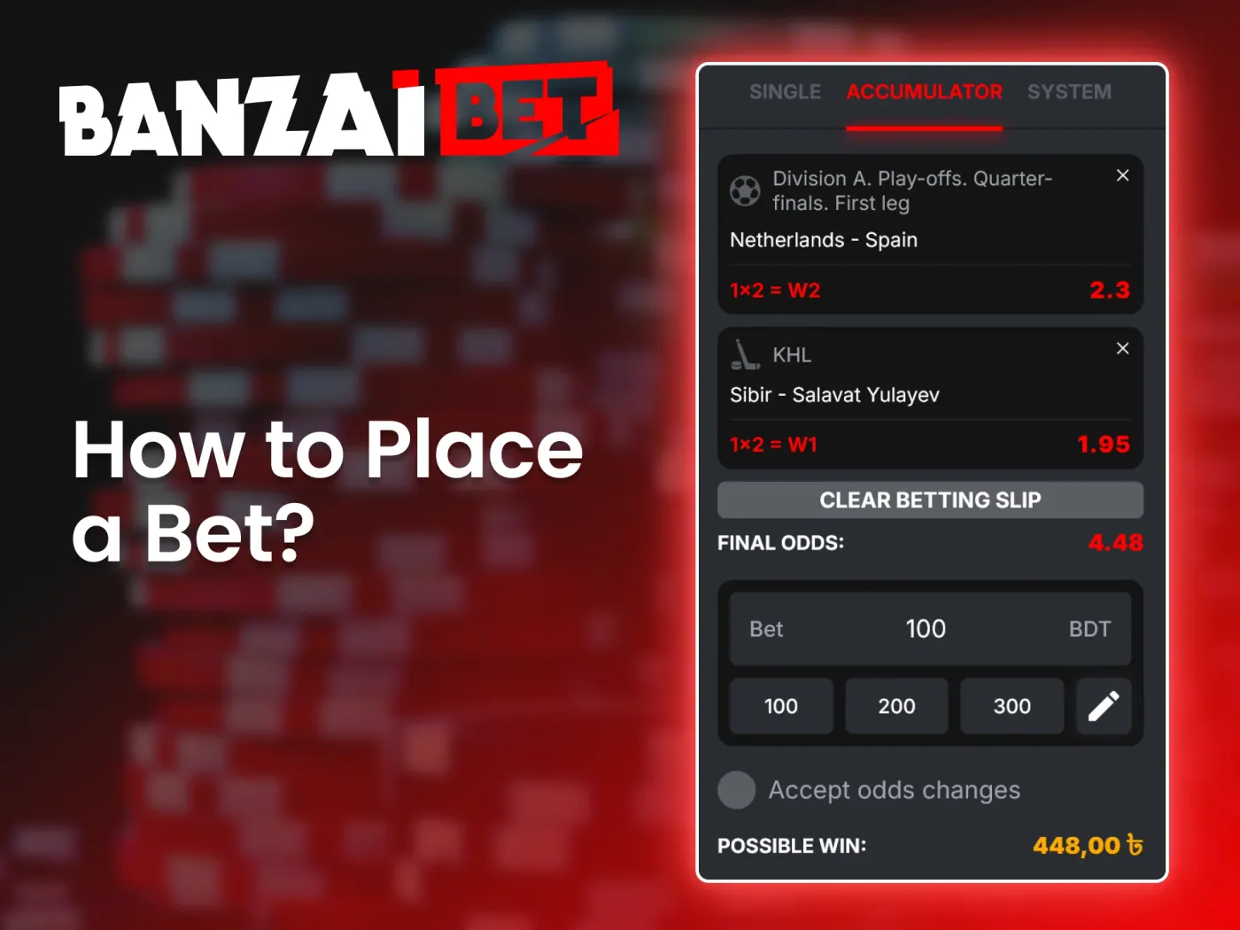 How betting worked at BanzaiBet.