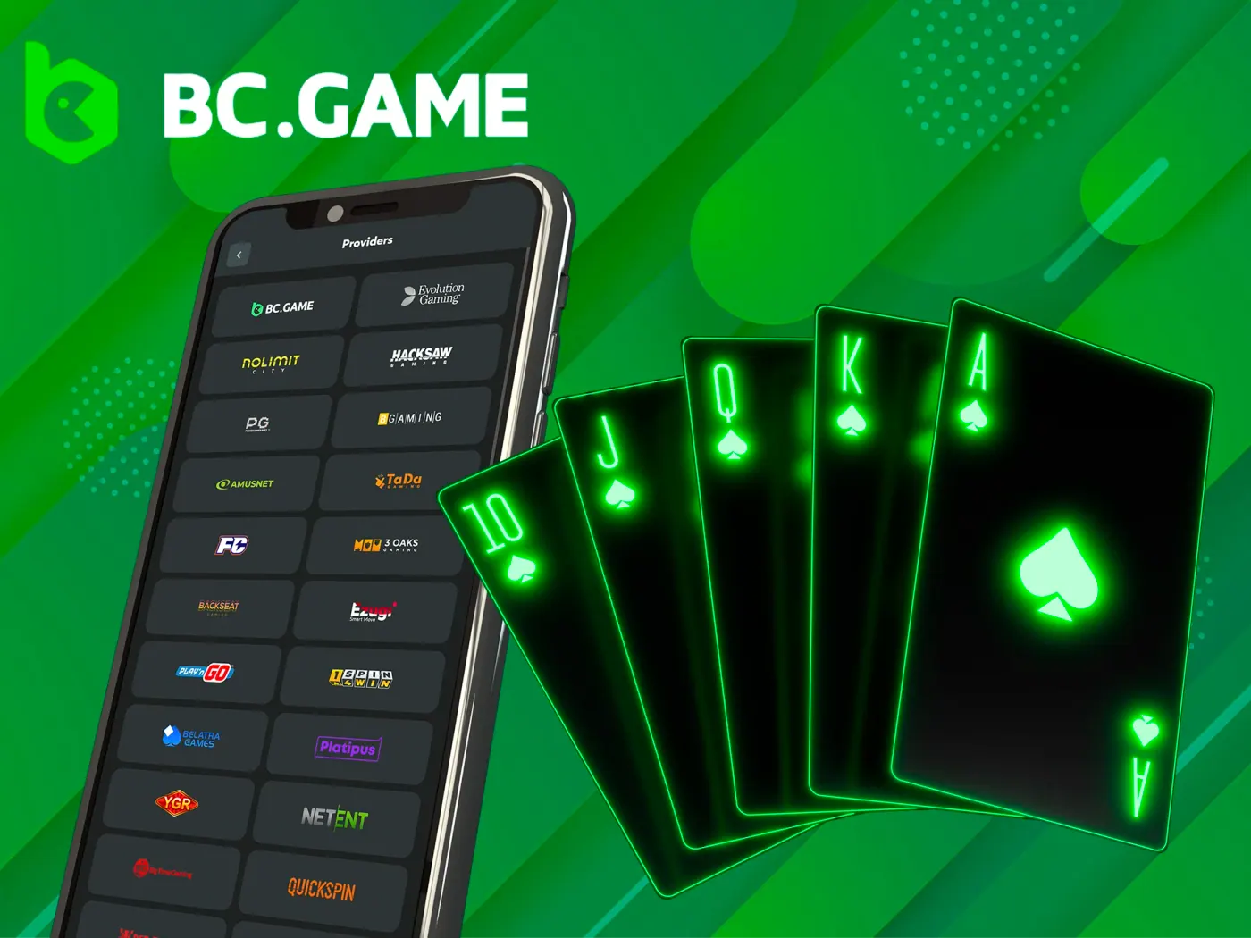 BC Game works with several game providers.