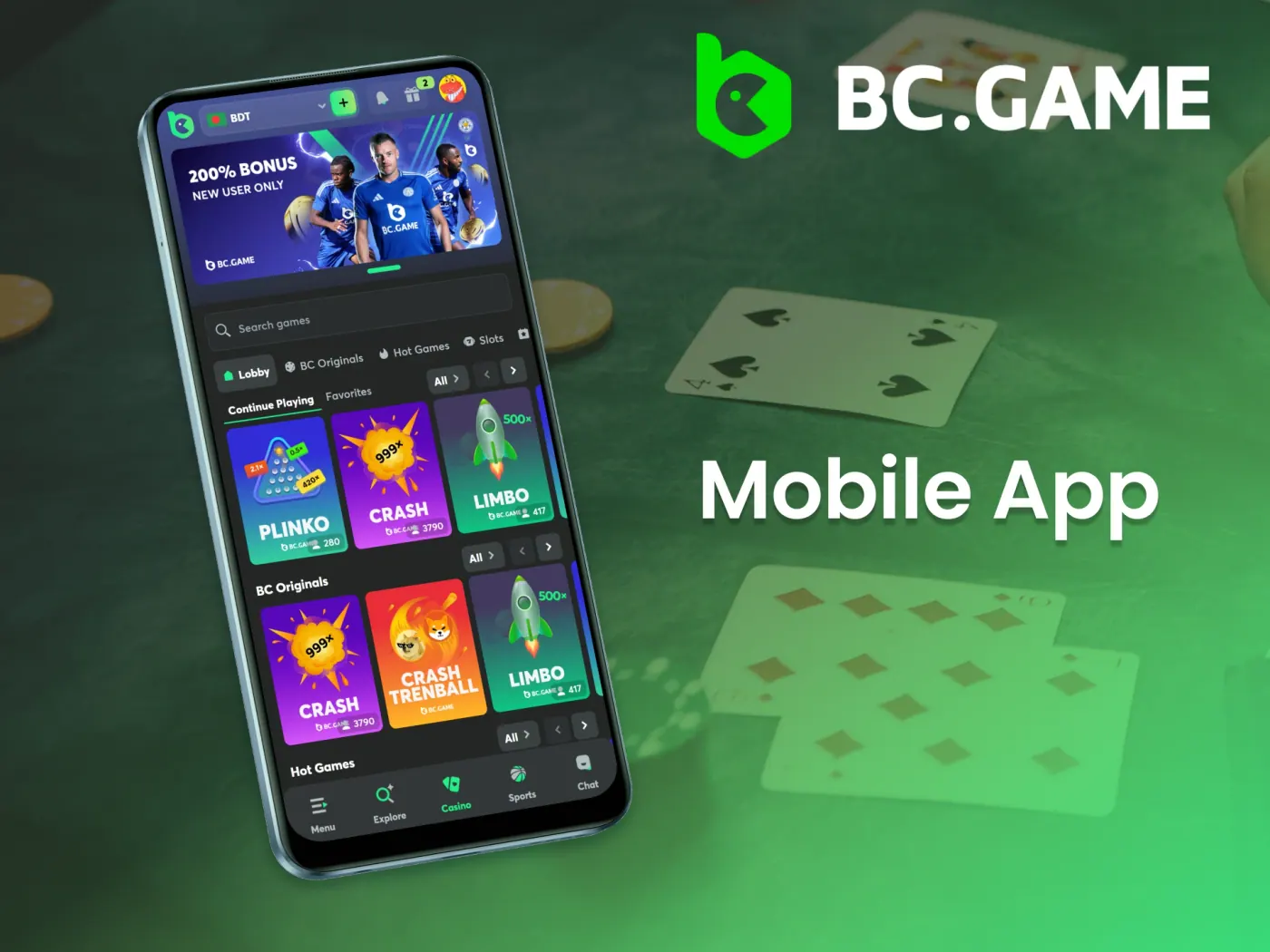 The BC Game mobile app brings the excitement of casino gaming right to your fingertips.