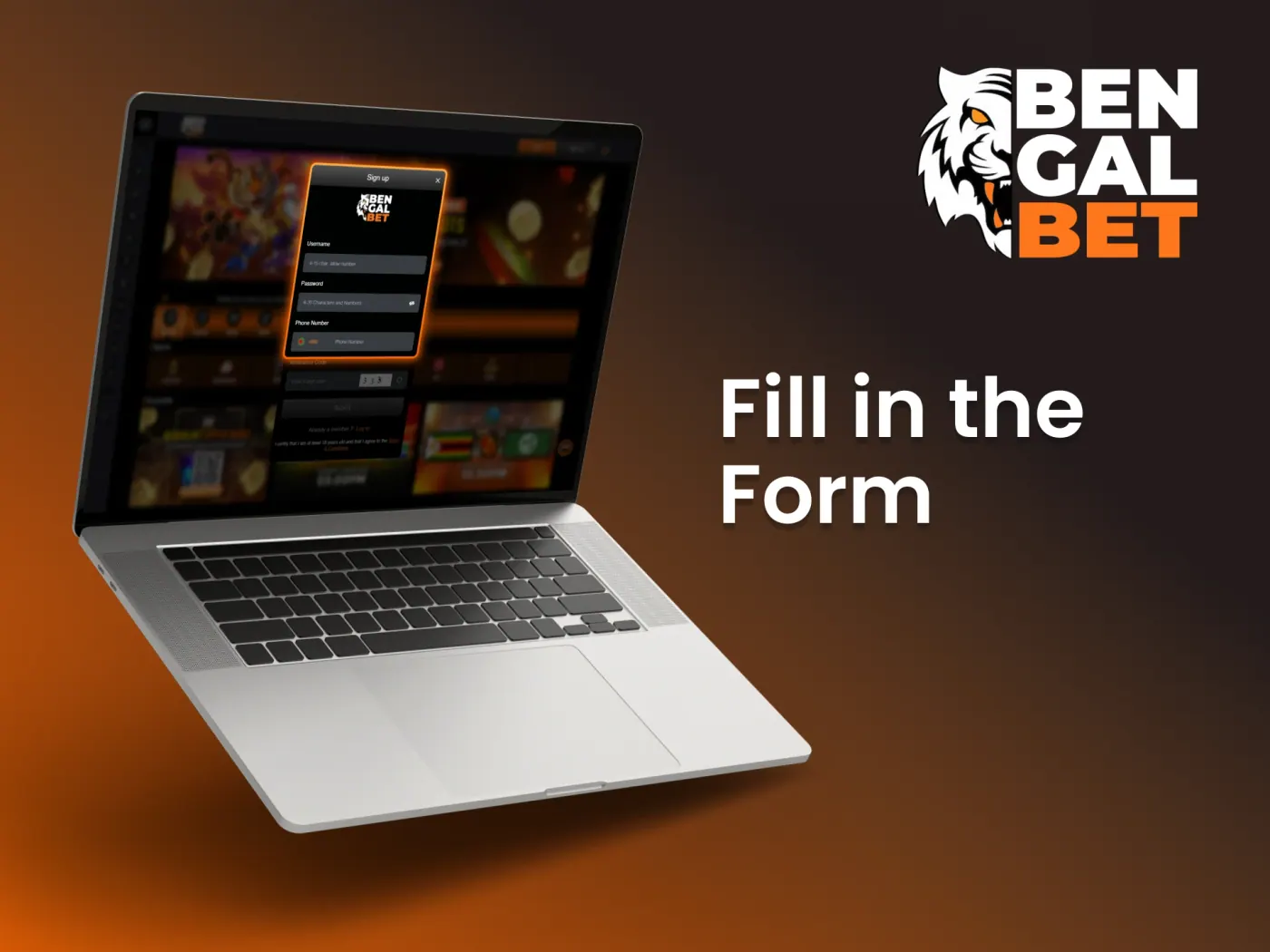 Provide the necessary information to create the Bengalbet account.