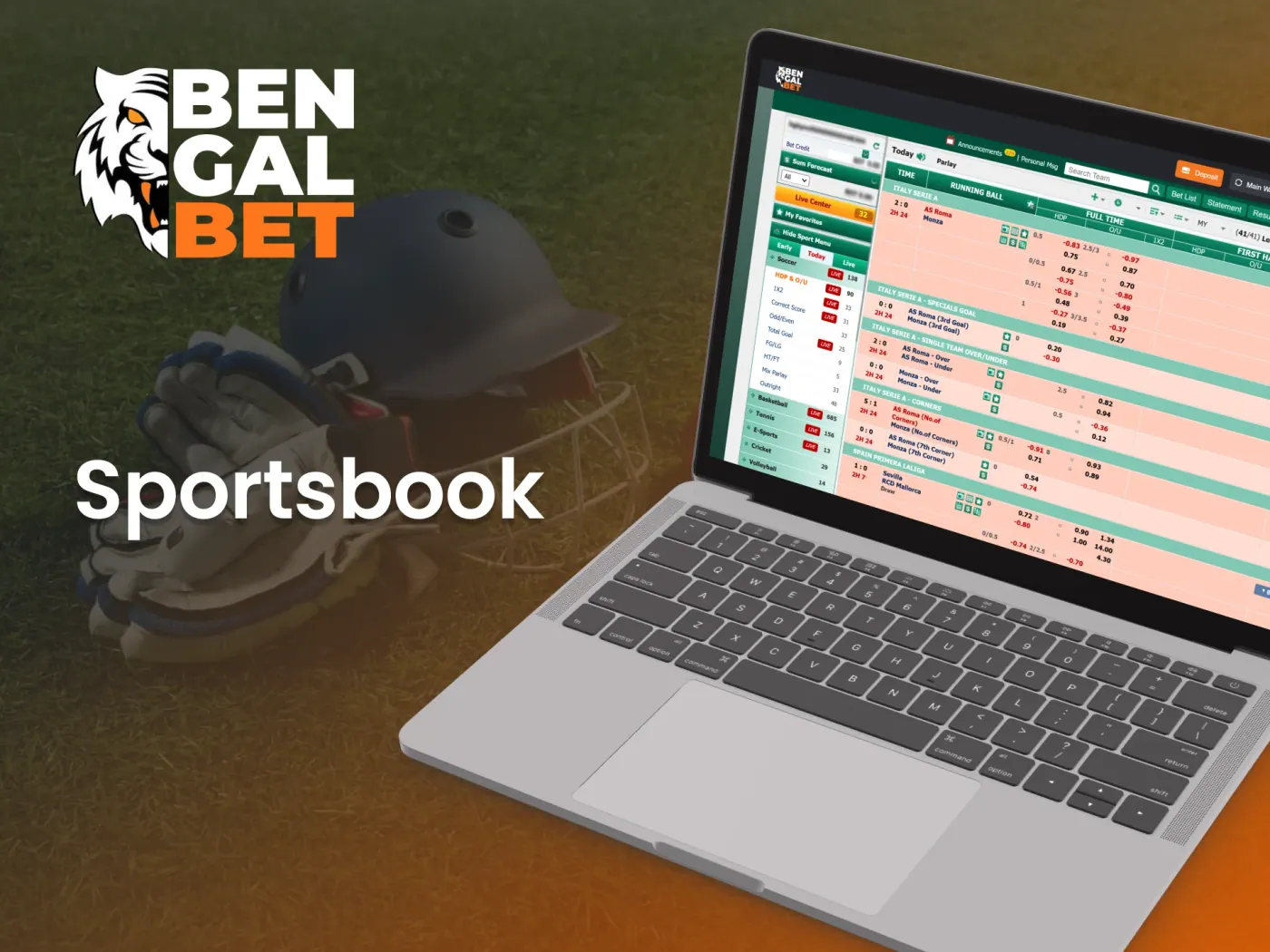 Bet on top teams and sporting events with Bengalbet extensive sportsbook.