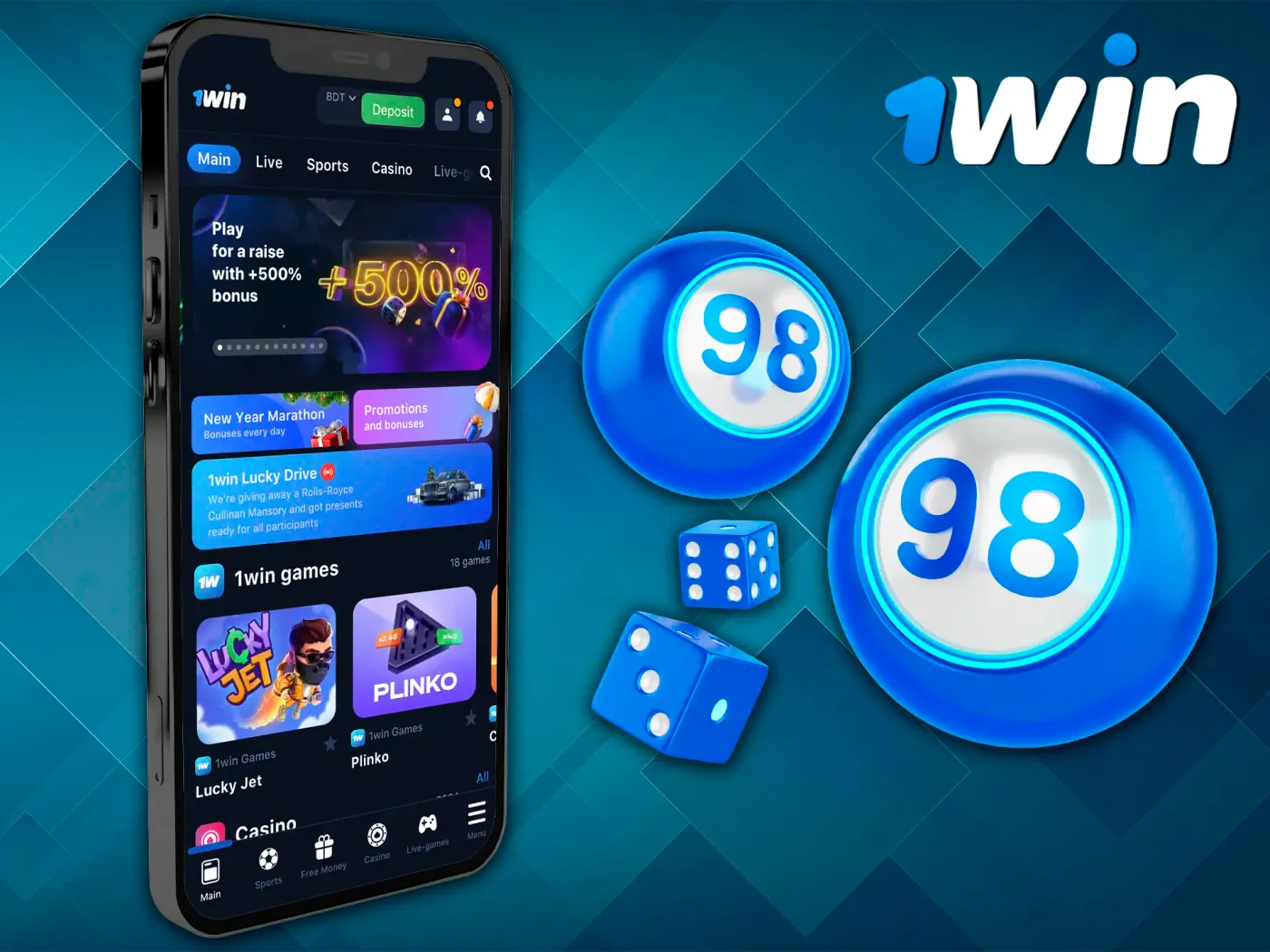 See the effectiveness of using the 1Win app.