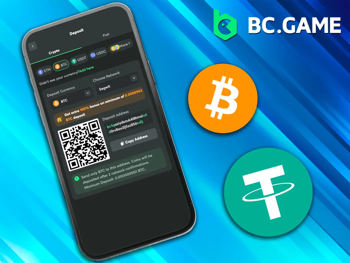 Learn about the main features of filling your BC Game casino account with cryptocurrency.