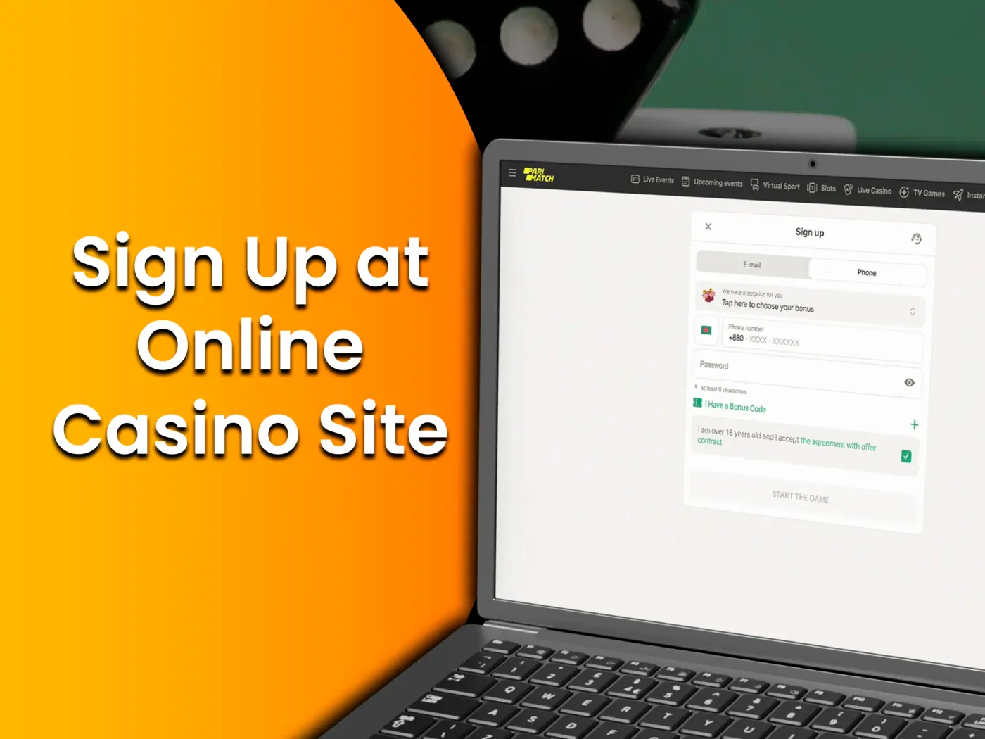 Start your introduction to Jhandi Munda with a simple online casino registration.