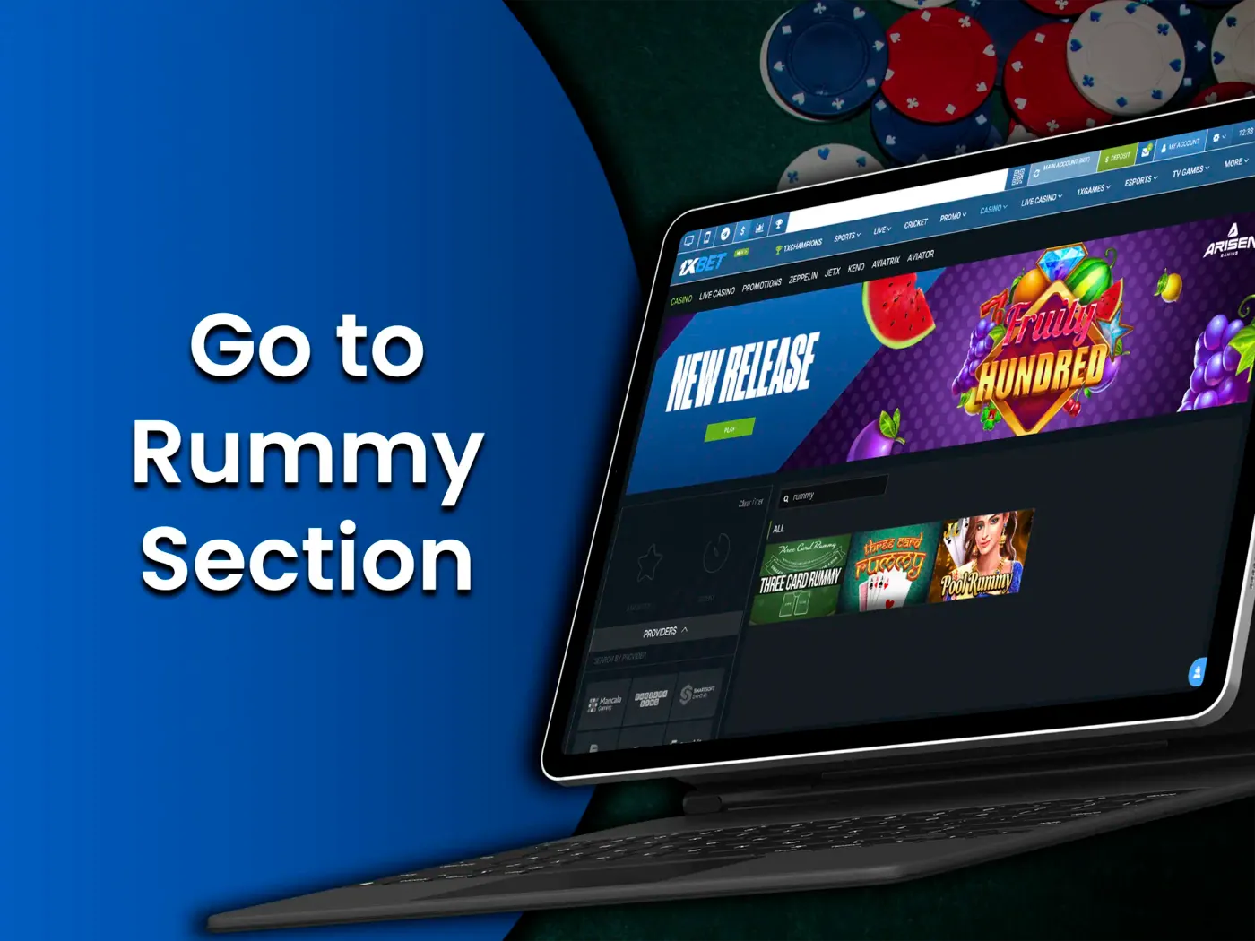Type the game Rummy in the search and launch it.