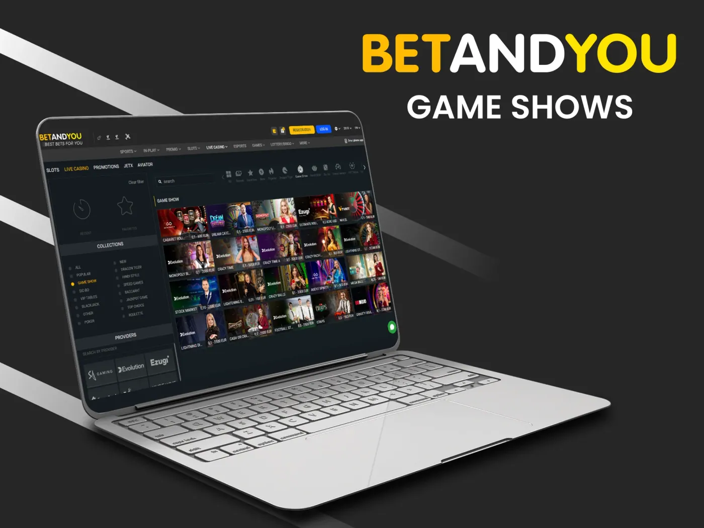 Experience Betandyou game shows and try your luck.