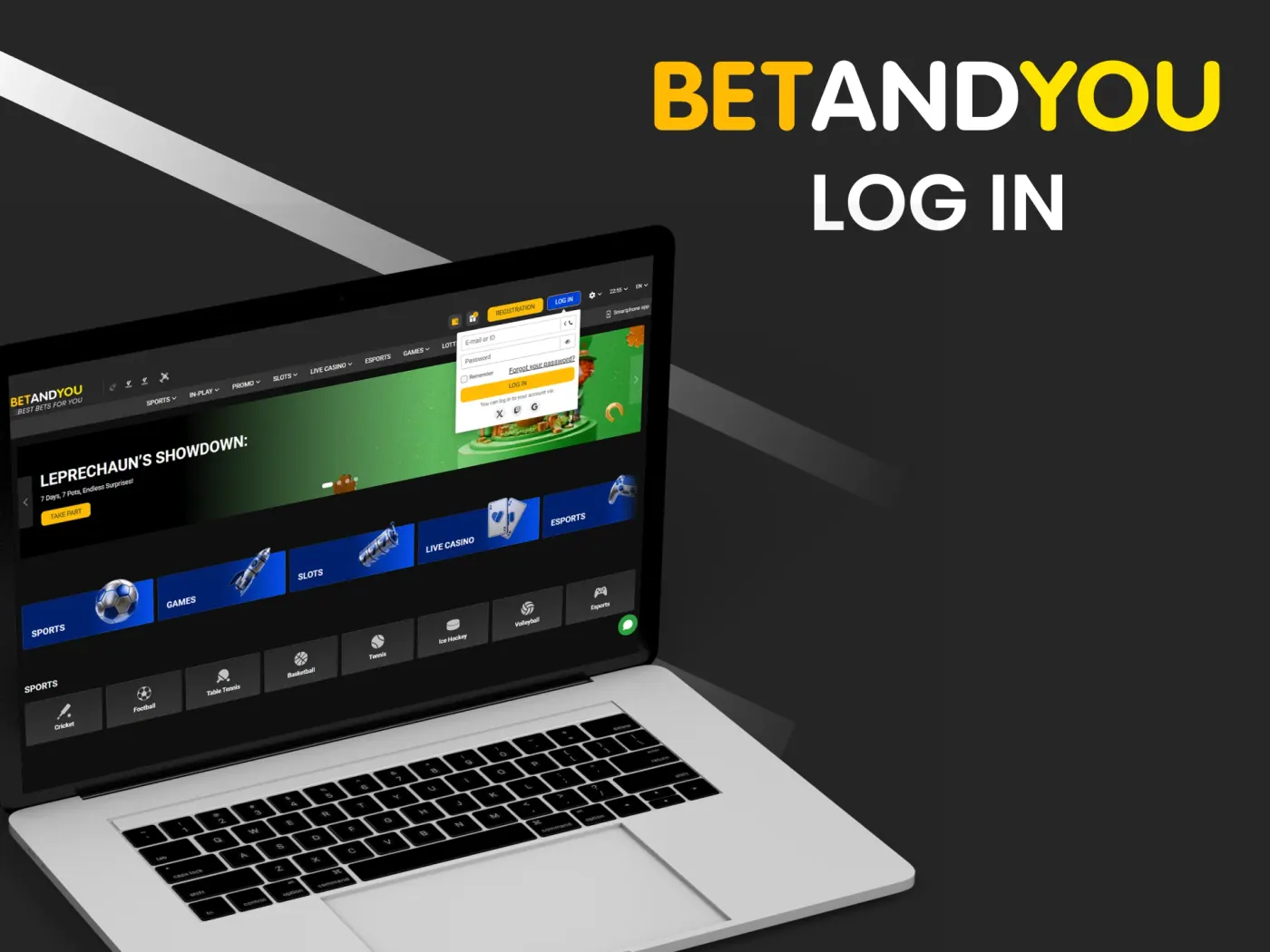 Logging in and making a first deposit at Betandyou.