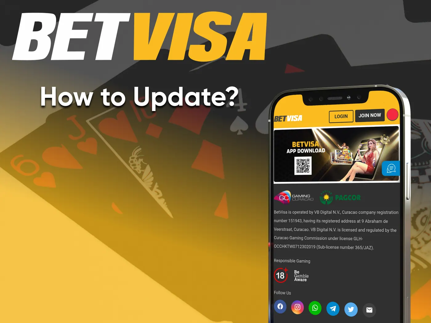 Update the application for the quality work of the casino from BetVisa.