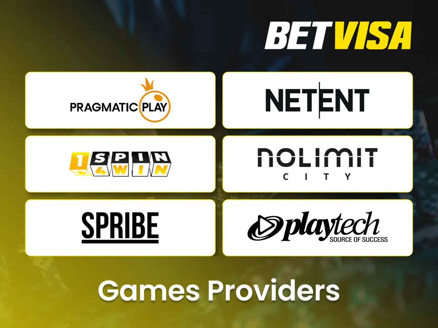 Betvisa collaborates with a variety of reputable game developers.