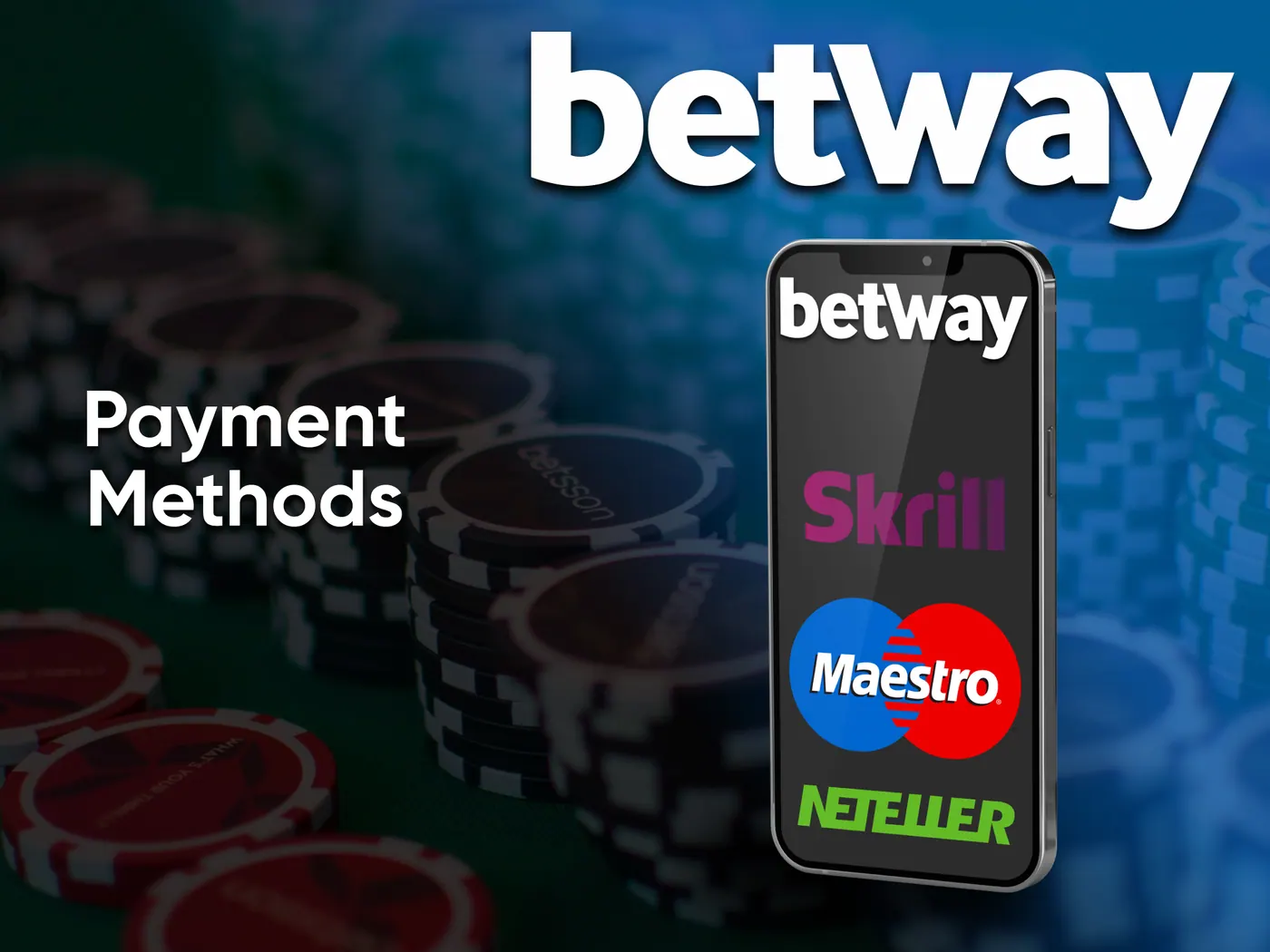Betway app payment methods.