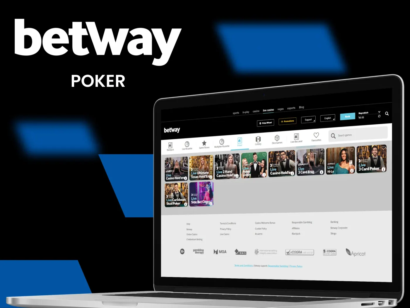 Betway poker room.