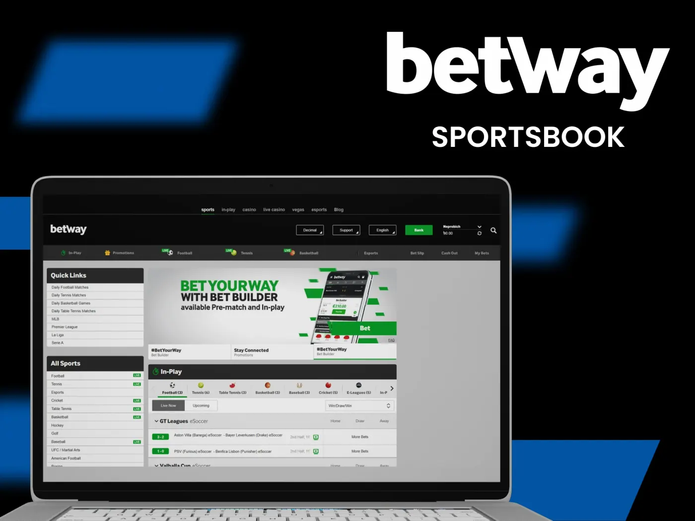 Bet on your favorite sports at Betway sportsbook.