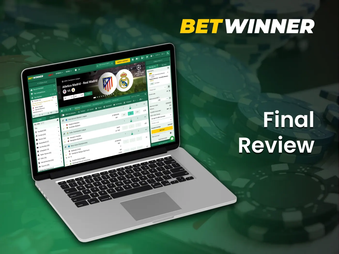 Final review of Betwinner casino.