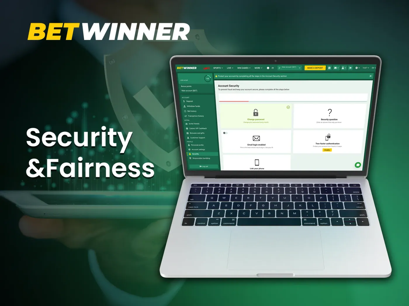 Betwinner casino security and fairness.