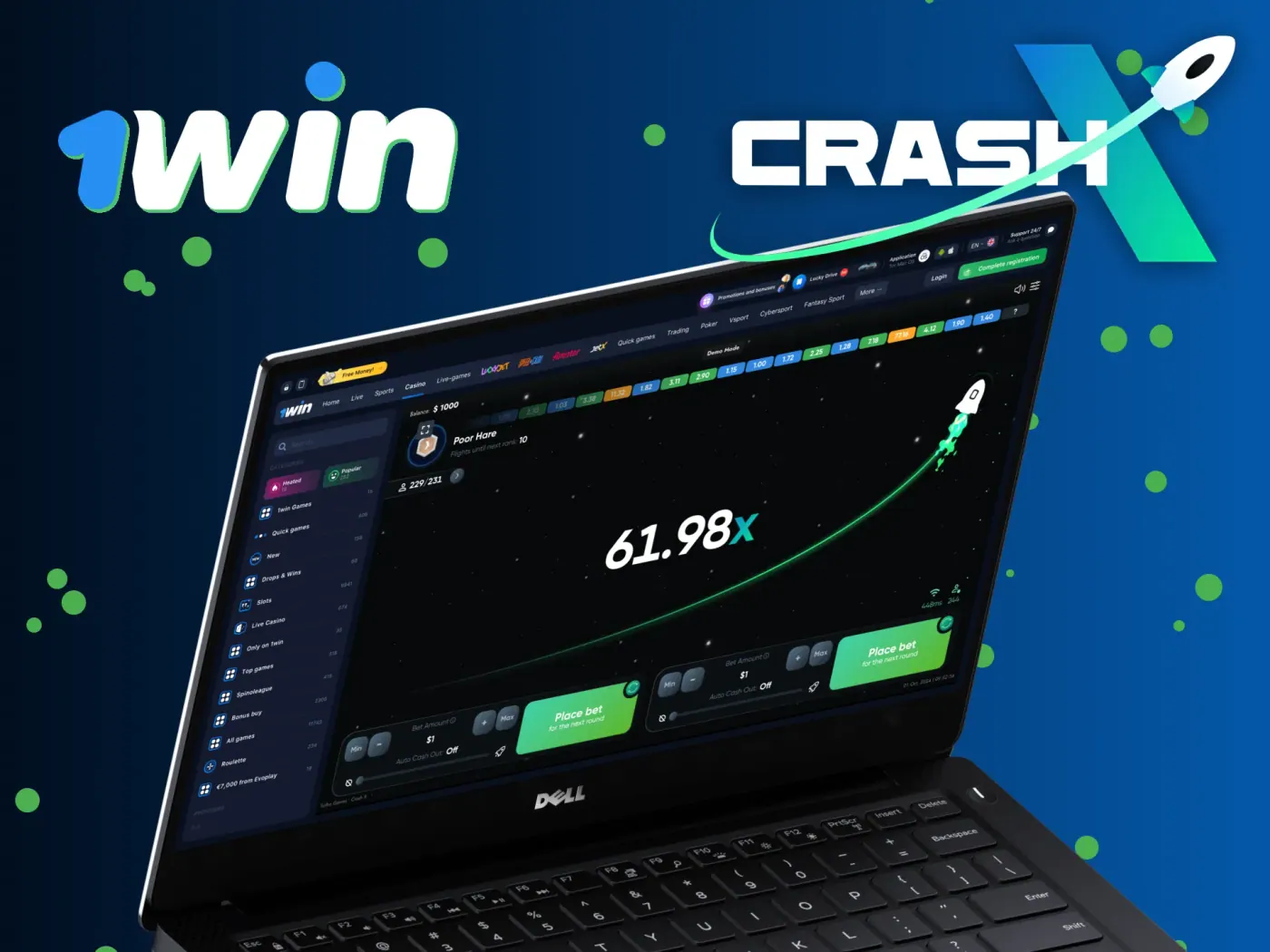 CrashX at 1Win.