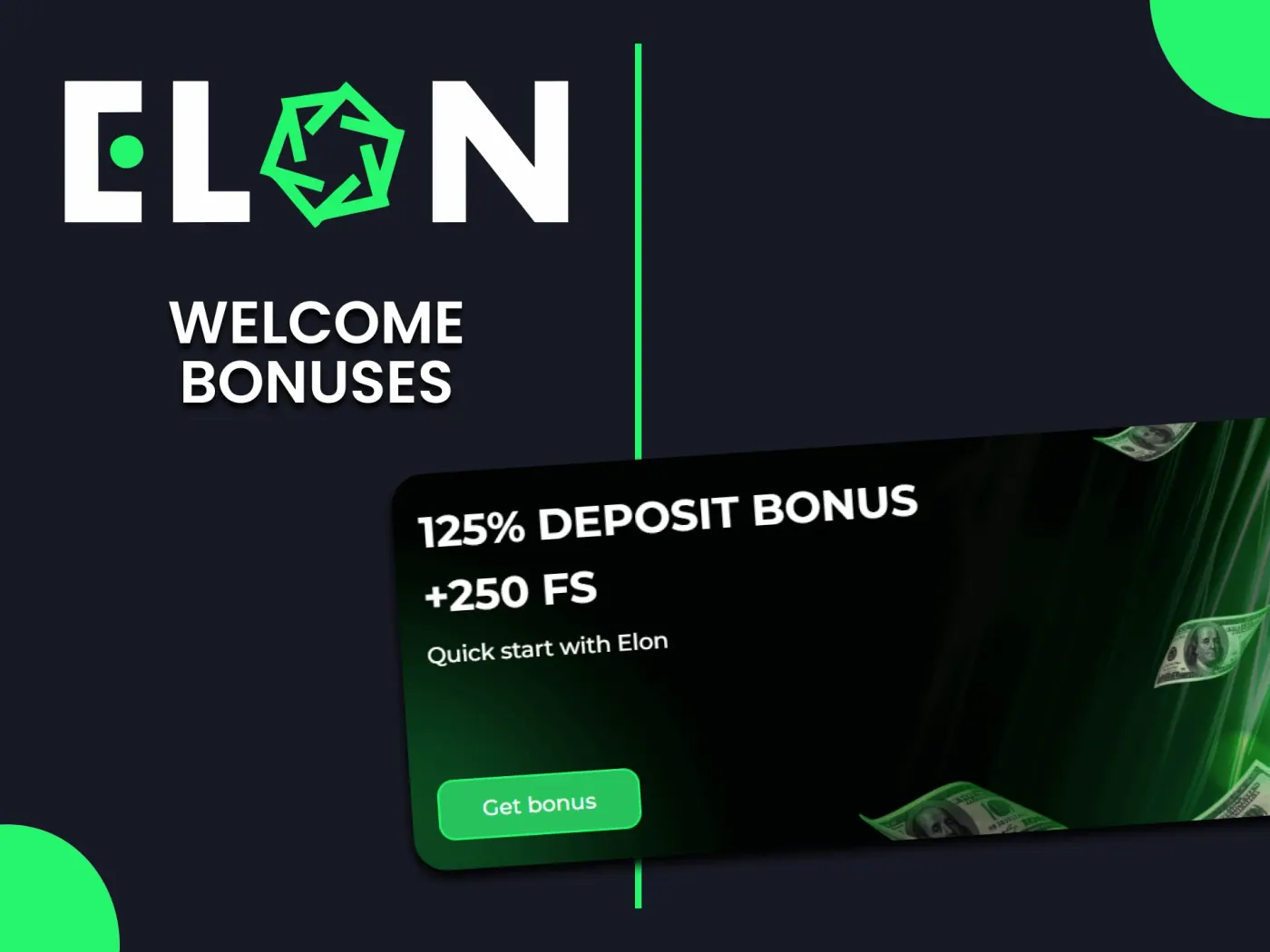 ElonBet casino welcome bonuses.