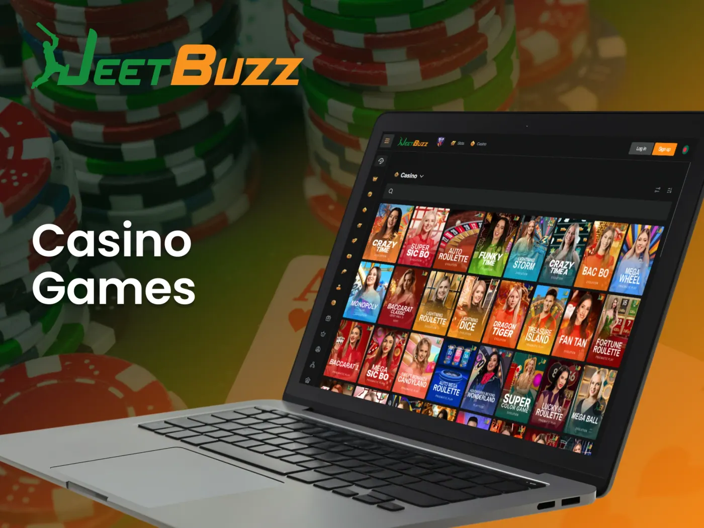 JeetBuzz casino games section.