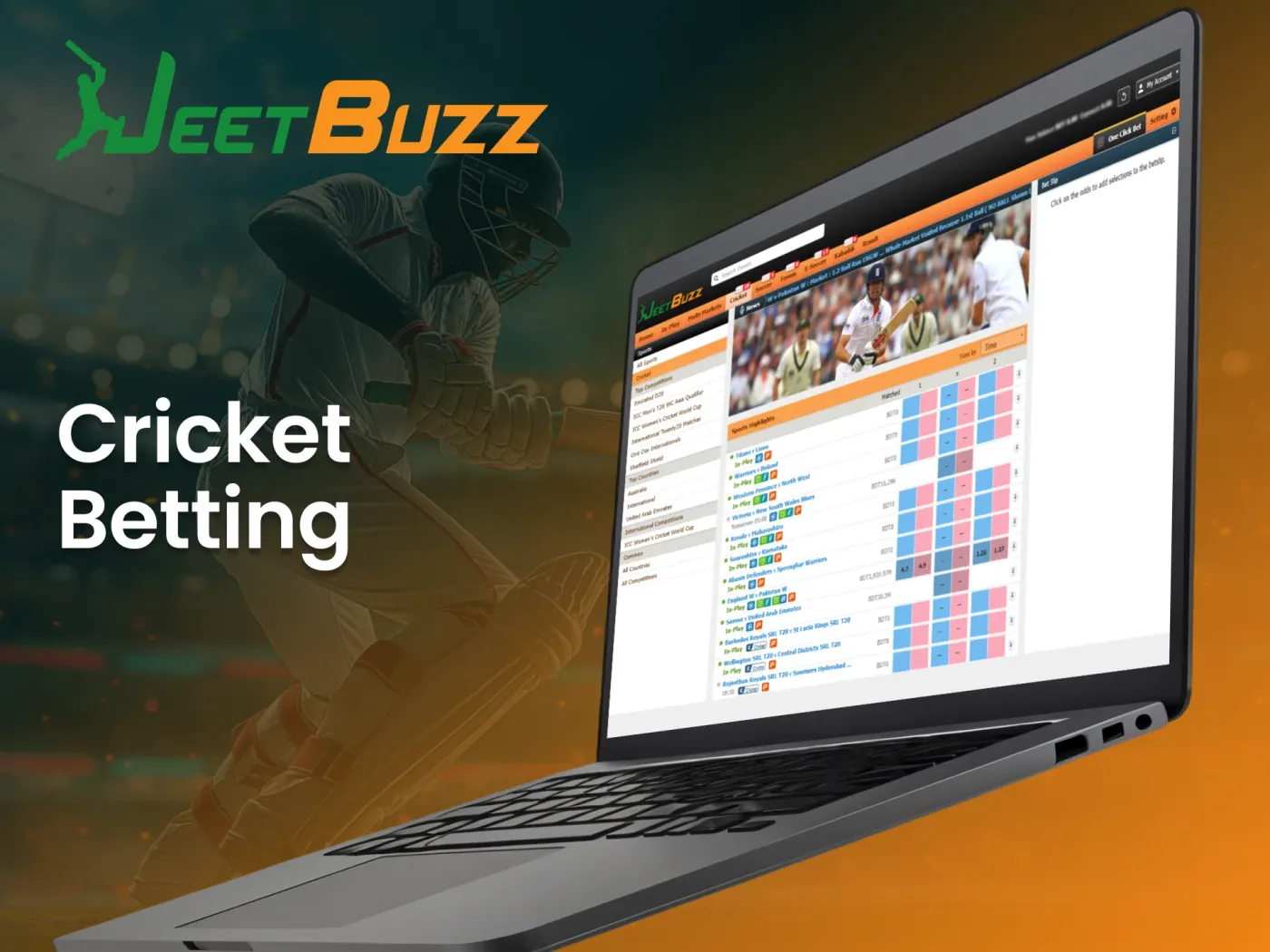 Cricket betting on JeetBuzz.