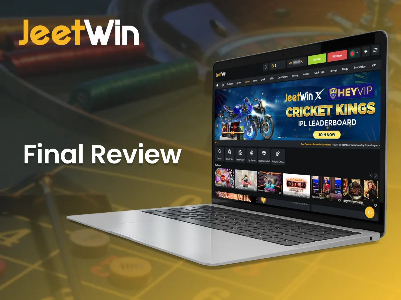 Final review of the JeetWin casino and sportsbook.