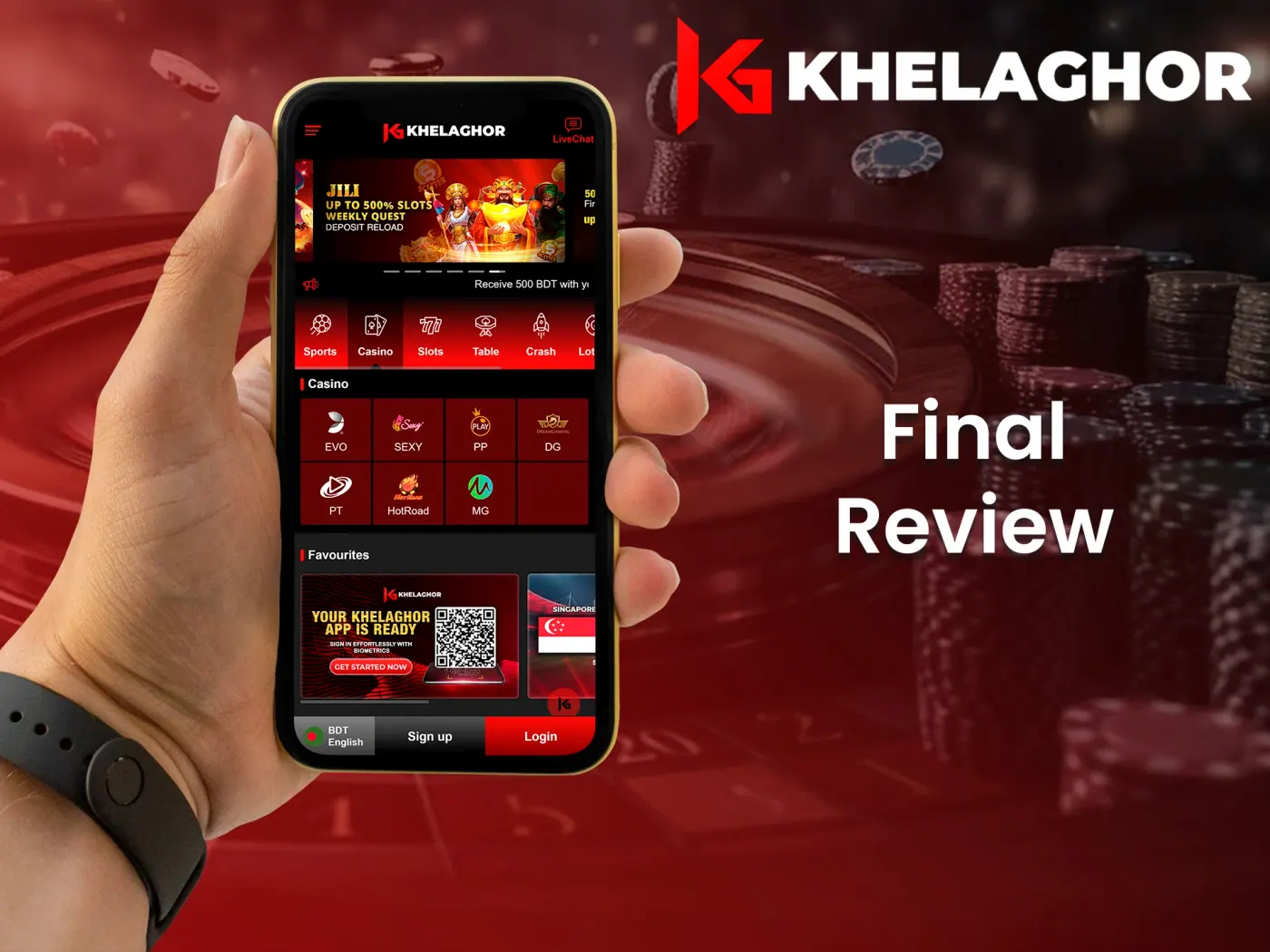 Final review of the Khelaghor casino and sports betting app.