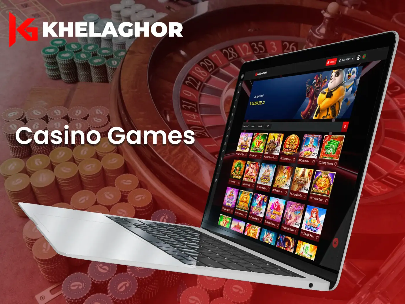 Khelaghor offers a wide selection of casino games.