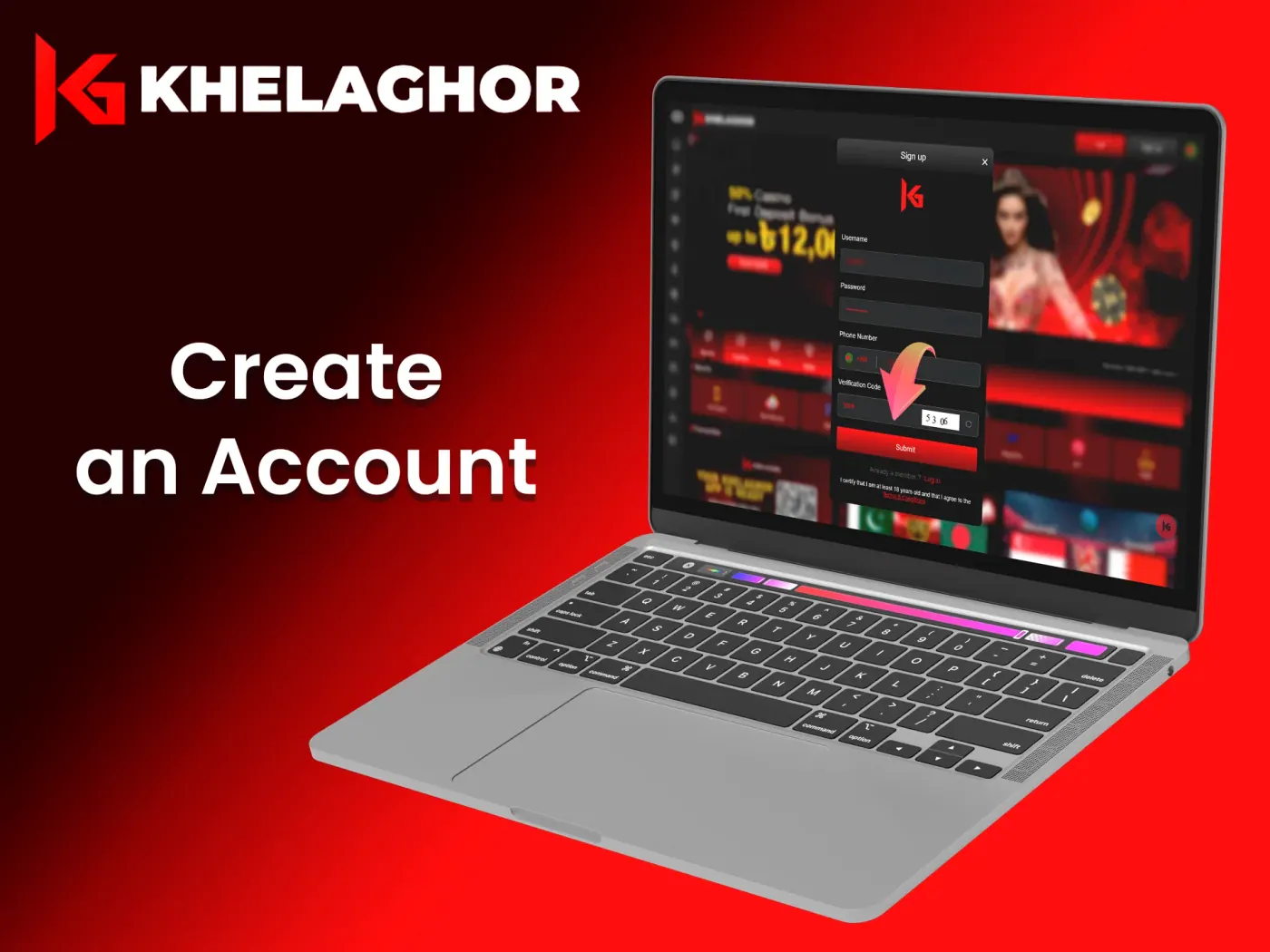 Complete the registration process at Khelaghor website.