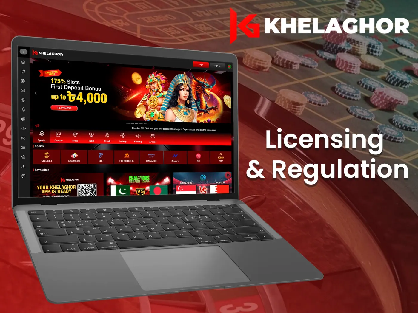 Khelaghor casino licensing and regulation.